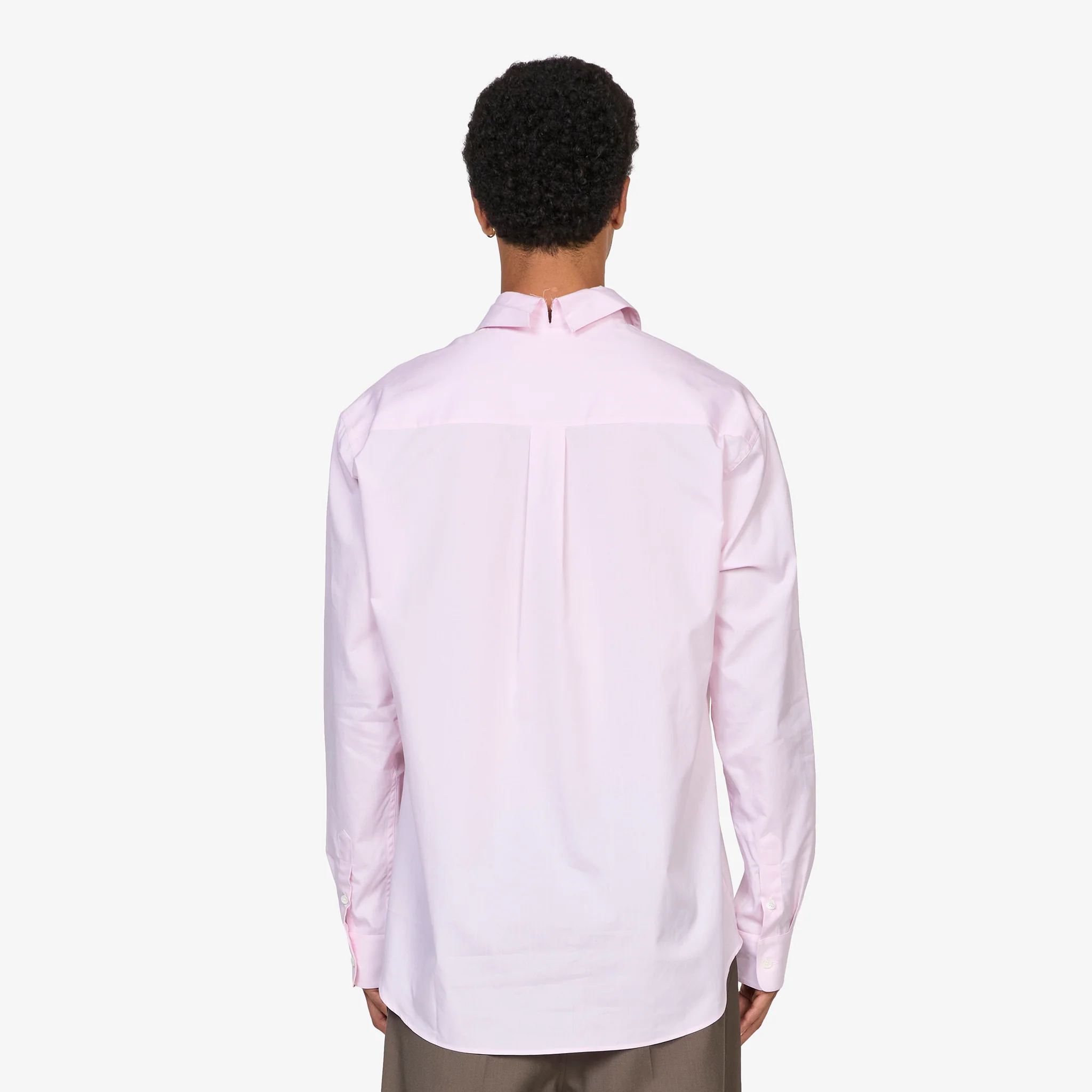 Mending Logo Poplin Shirt Pink Gummy - Image 3