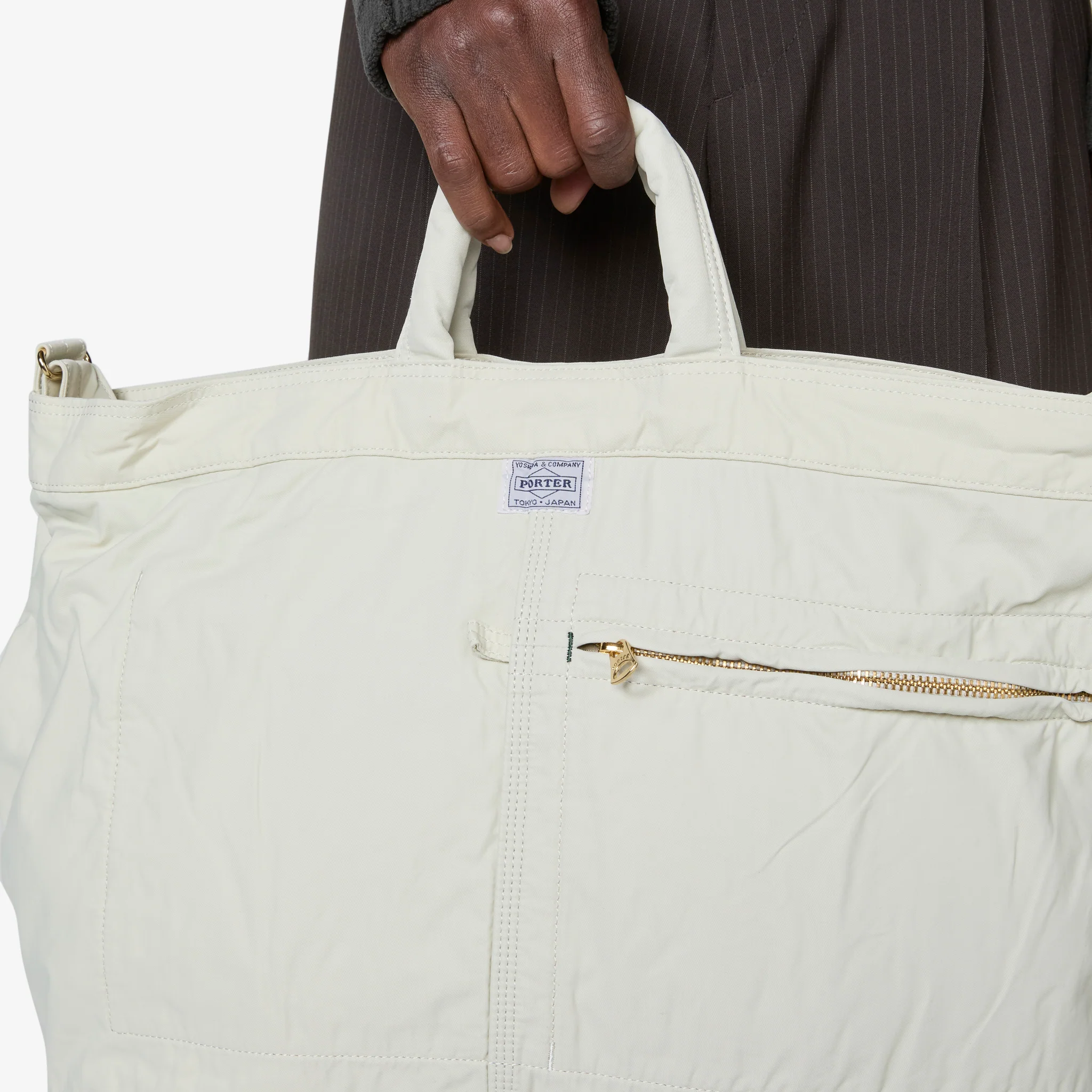 Mile 2-Way Tote Bag White (L) - Image 3