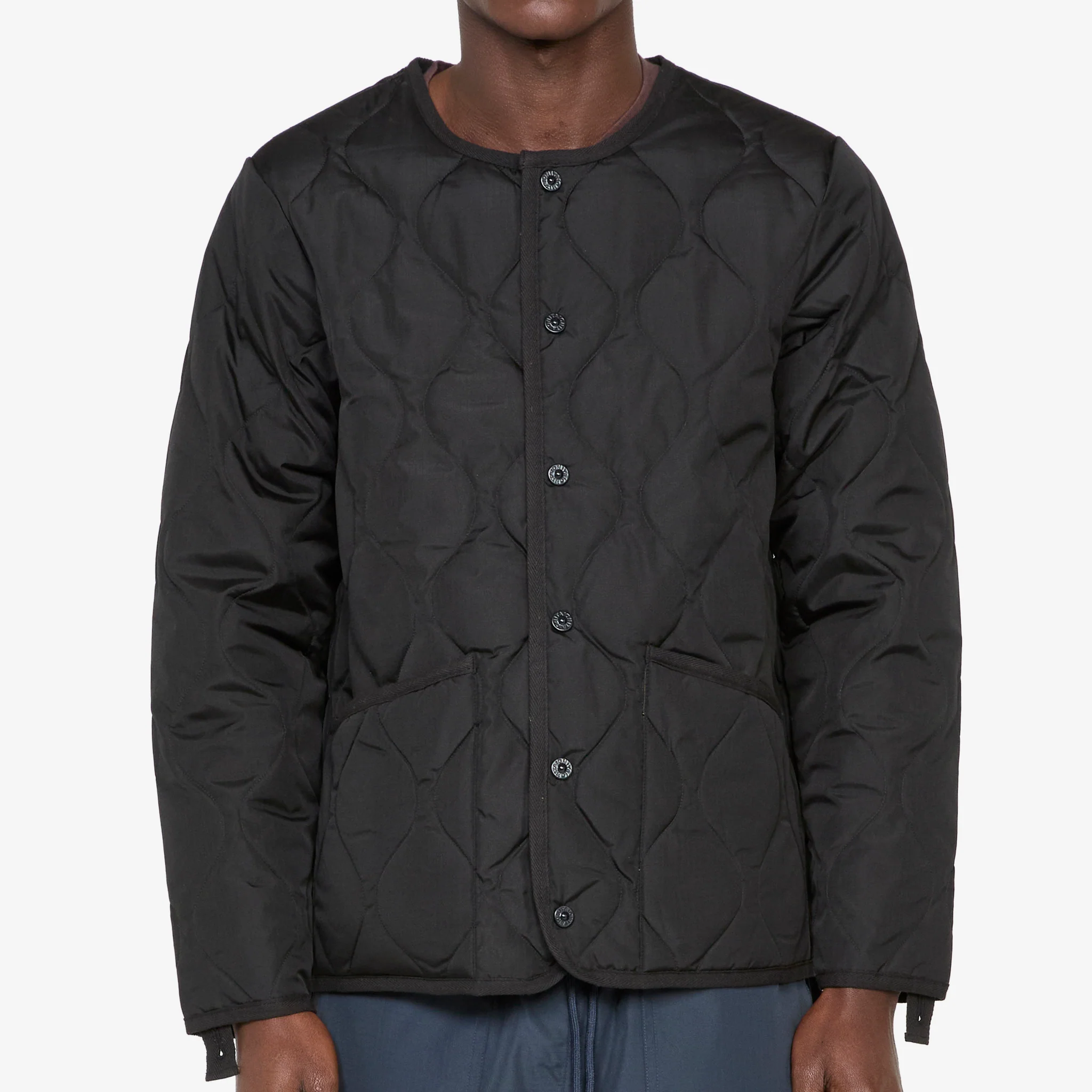 Military Crew Neck Down Jacket Black - Image 6