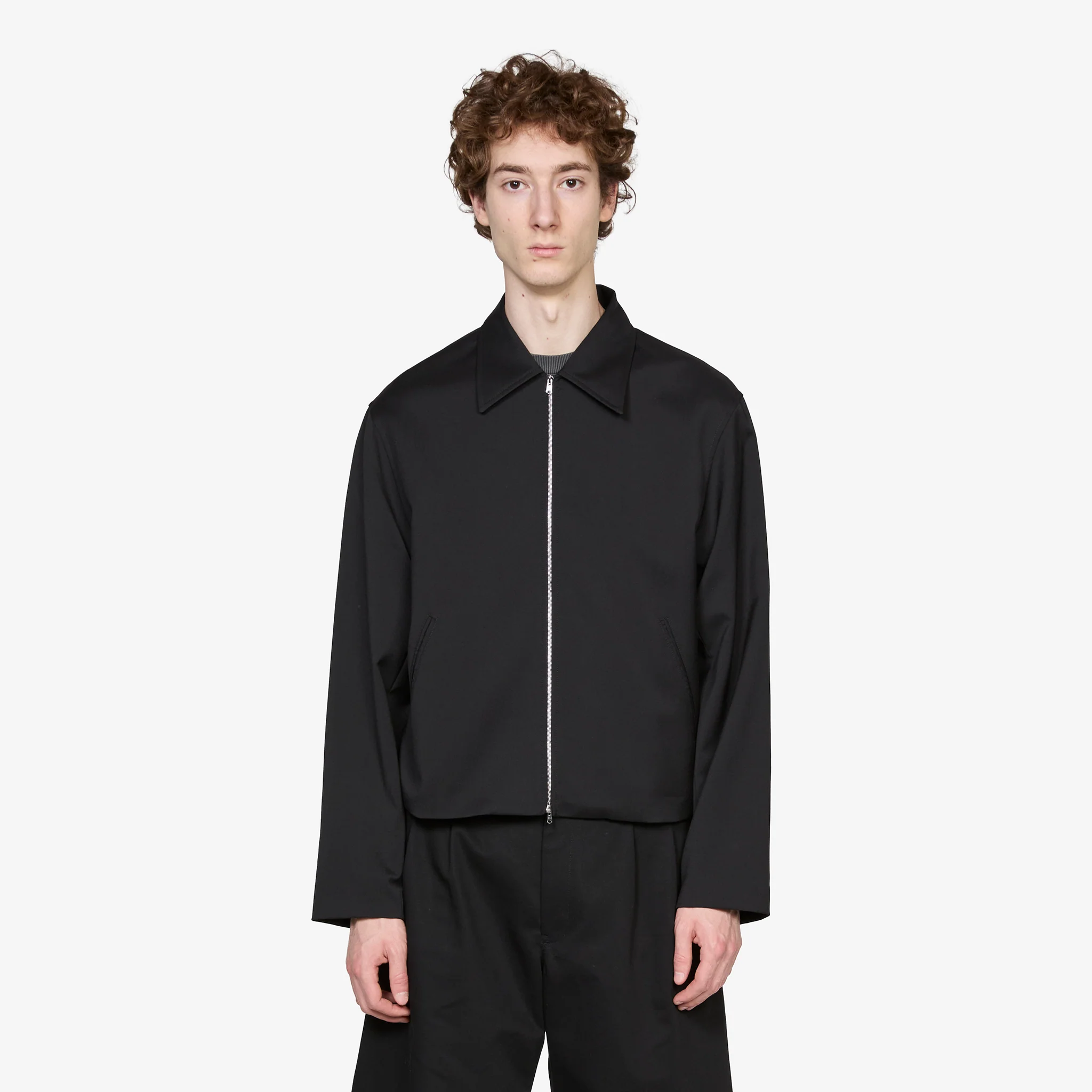 Mini Jacket Black Worsted Wool