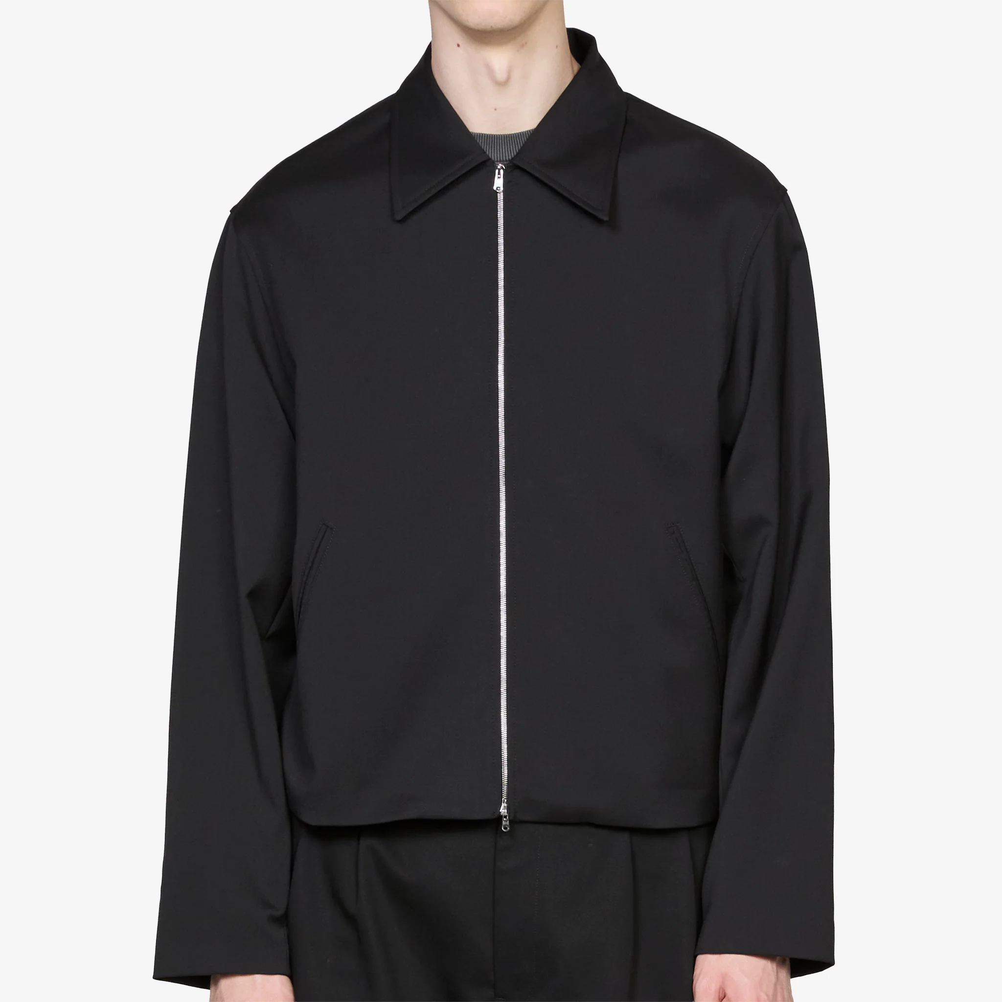 Mini Jacket Black Worsted Wool - Image 4