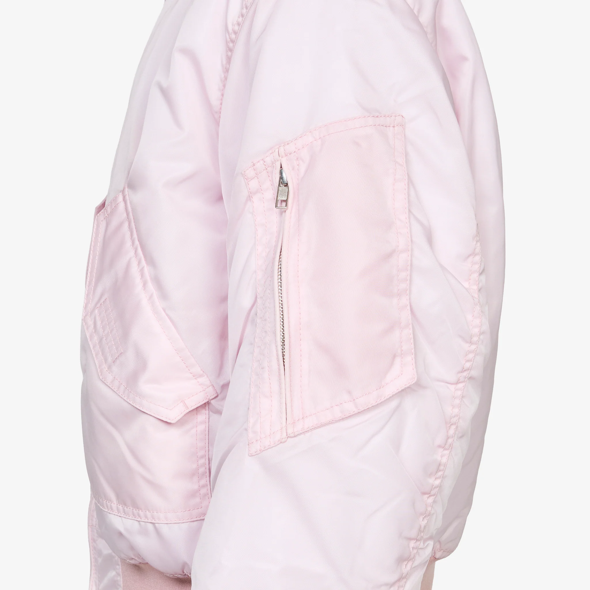 Moleskin Collar Bomber Pastel Pink - Image 3