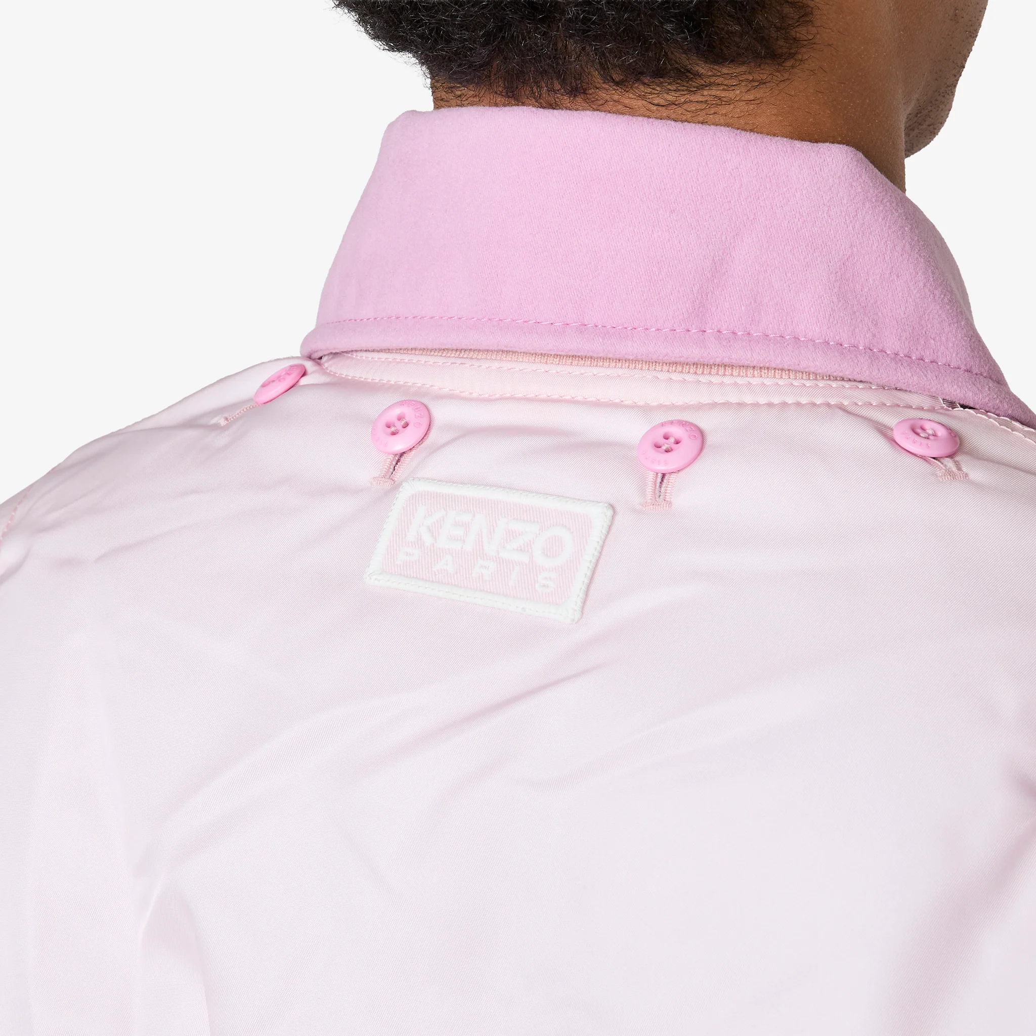 Moleskin Collar Bomber Pastel Pink - Image 4