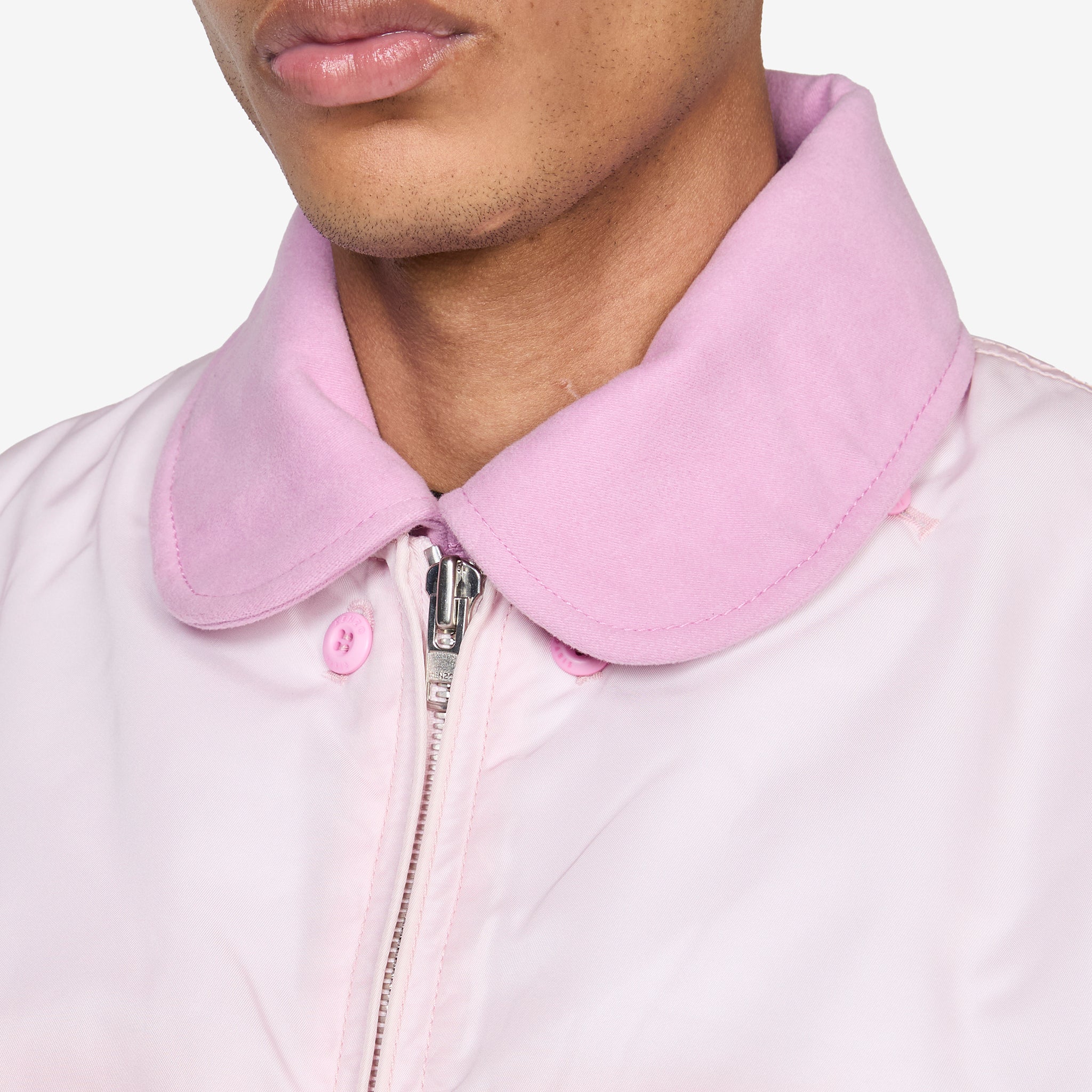 Moleskin Collar Bomber Pastel Pink - Image 5