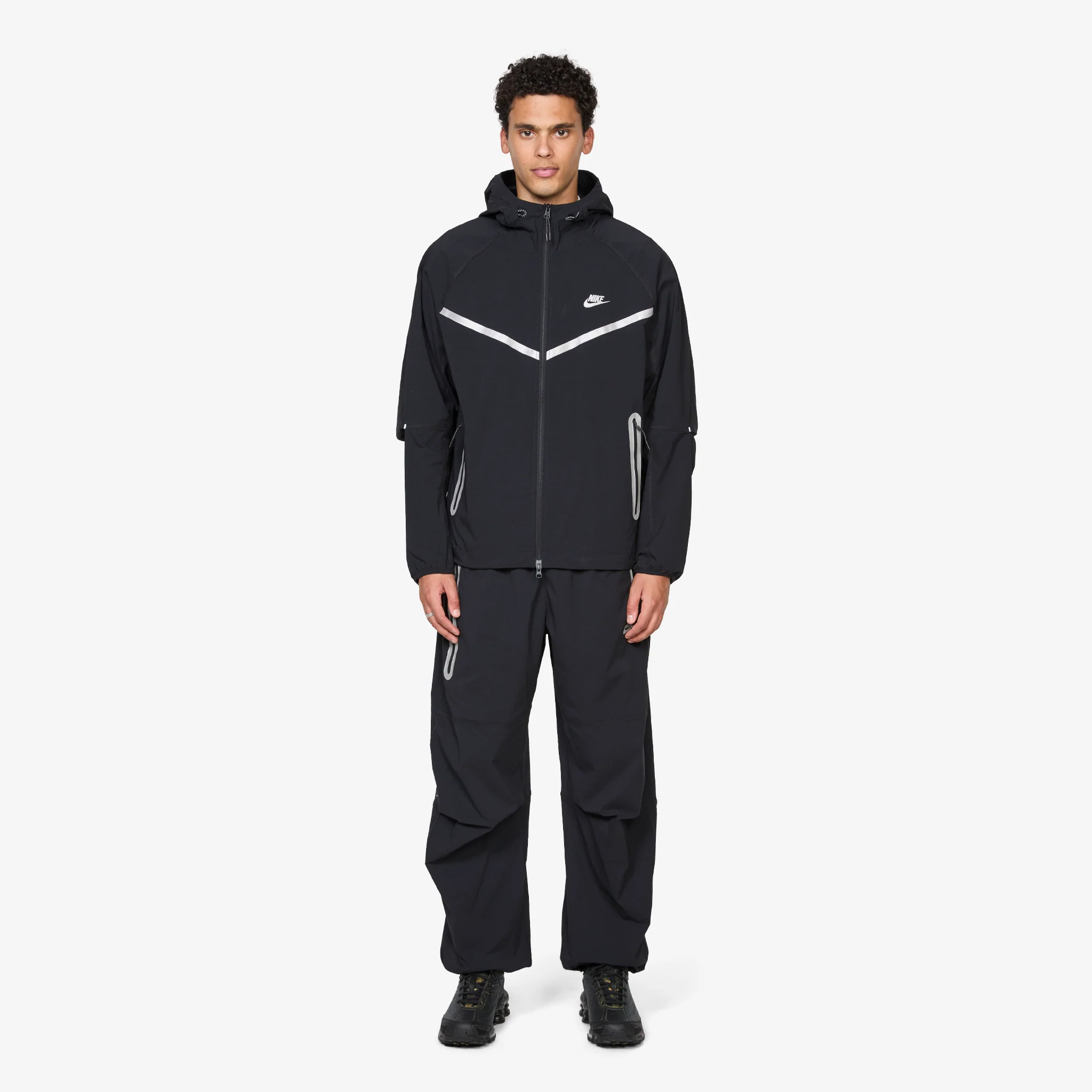 Nike Tech Full-Zip Woven Windrunner Jacket Black - Image 5