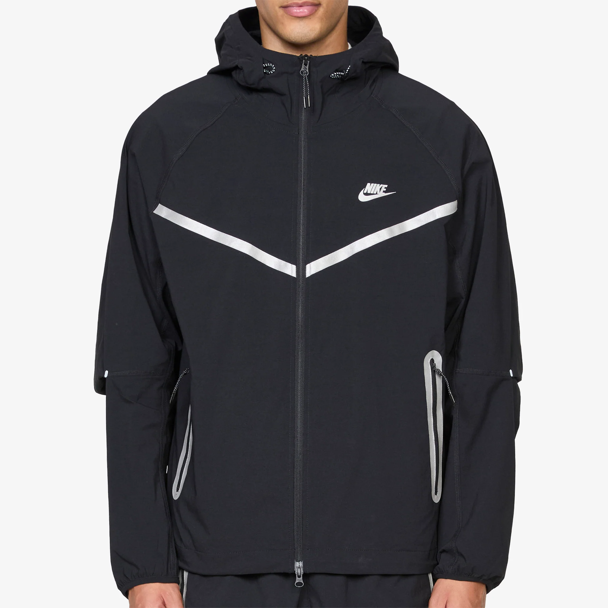 Nike Tech Full-Zip Woven Windrunner Jacket Black - Image 6