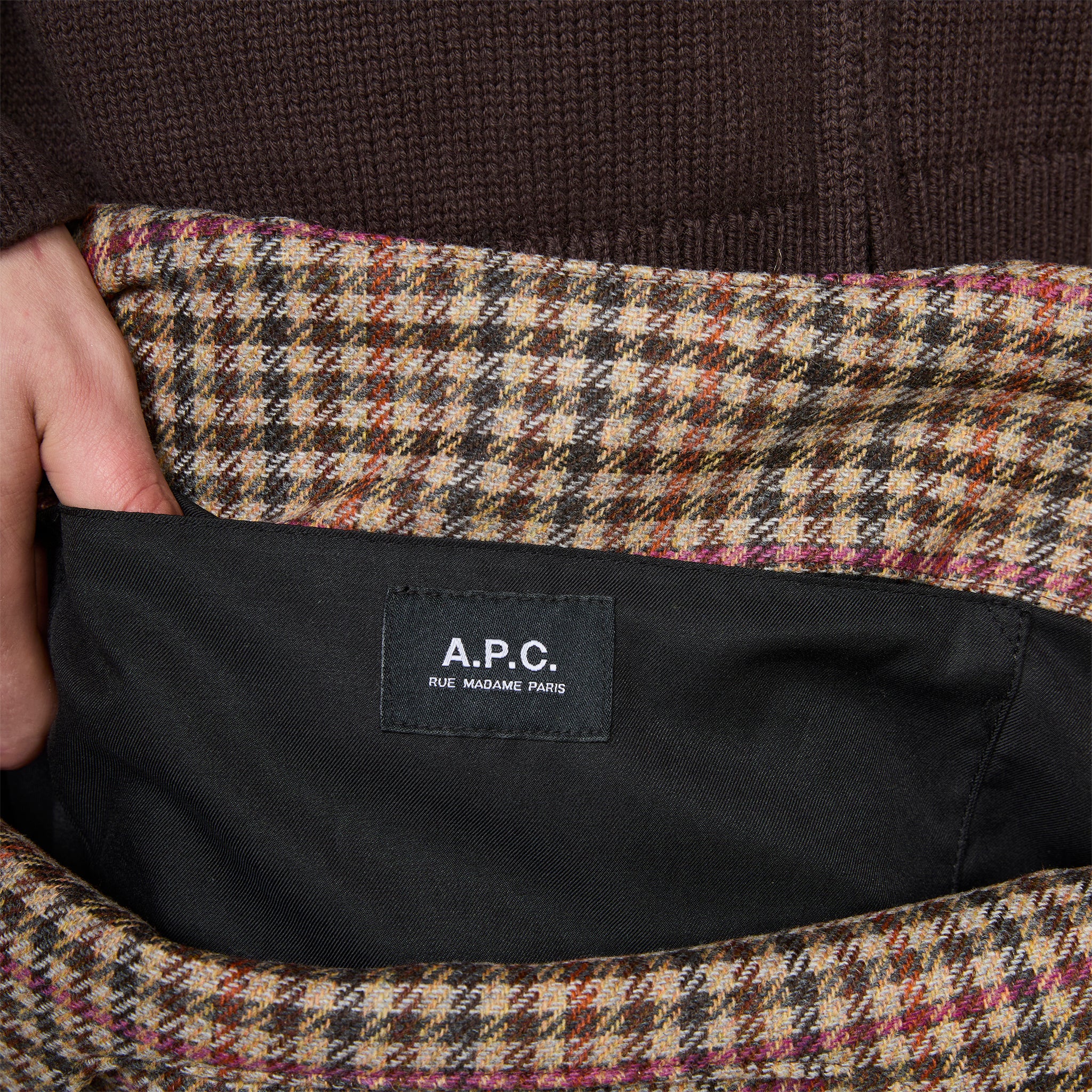 Ninon Tote Brown Tartan - Image 2