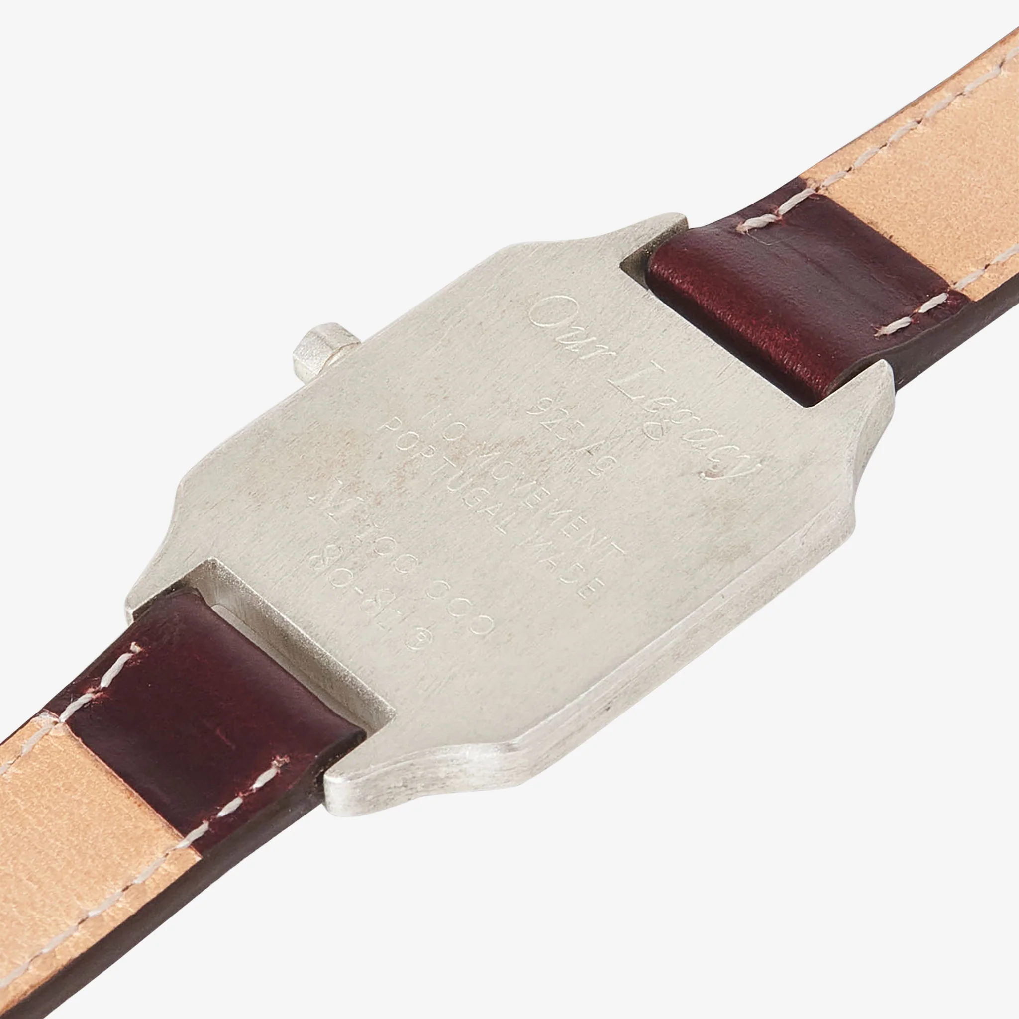 No Time Watch Sterling Silver | Burgundy Strap - Image 2