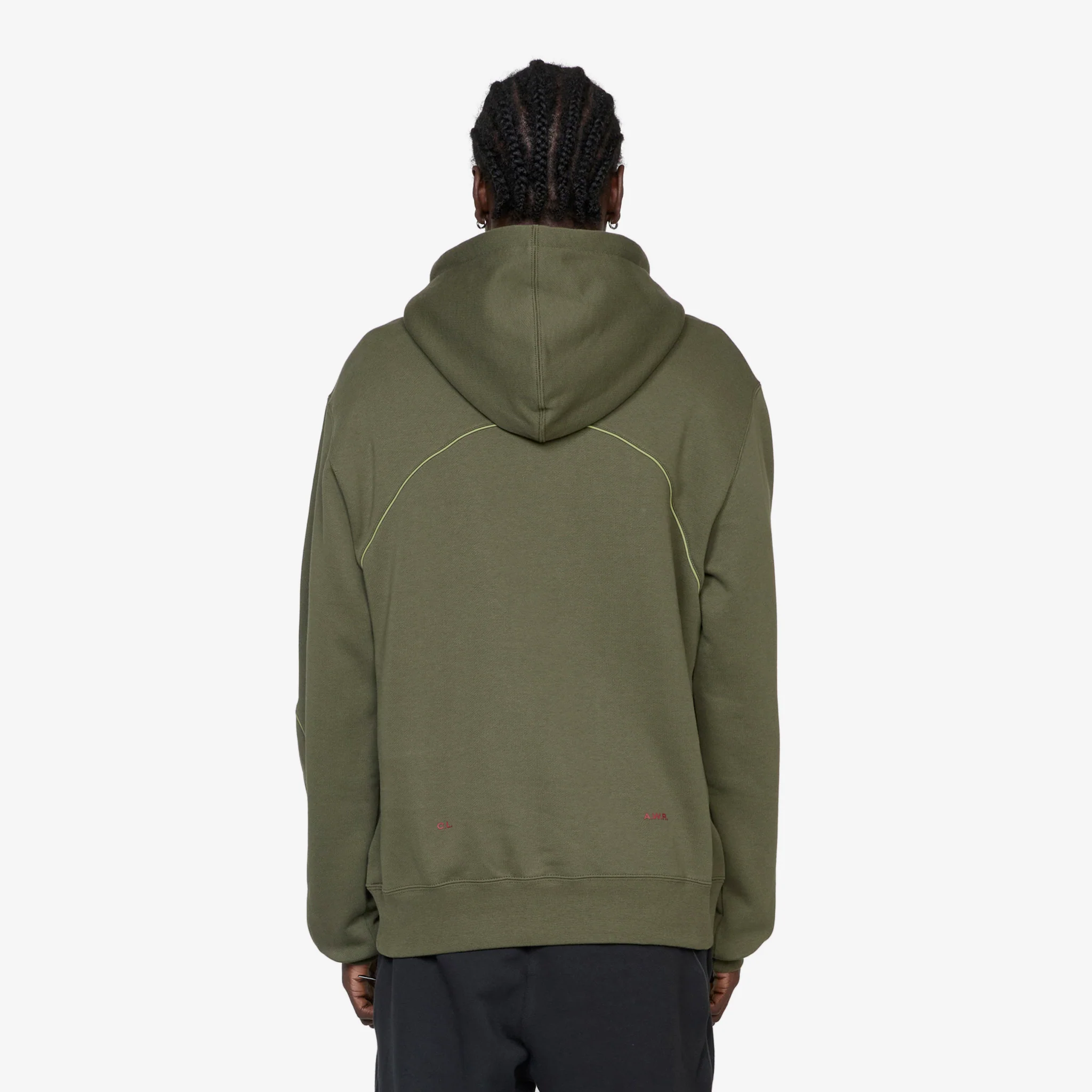 NOCTA Fleece Hoodie Cargo Khaki | Team Red - Image 4