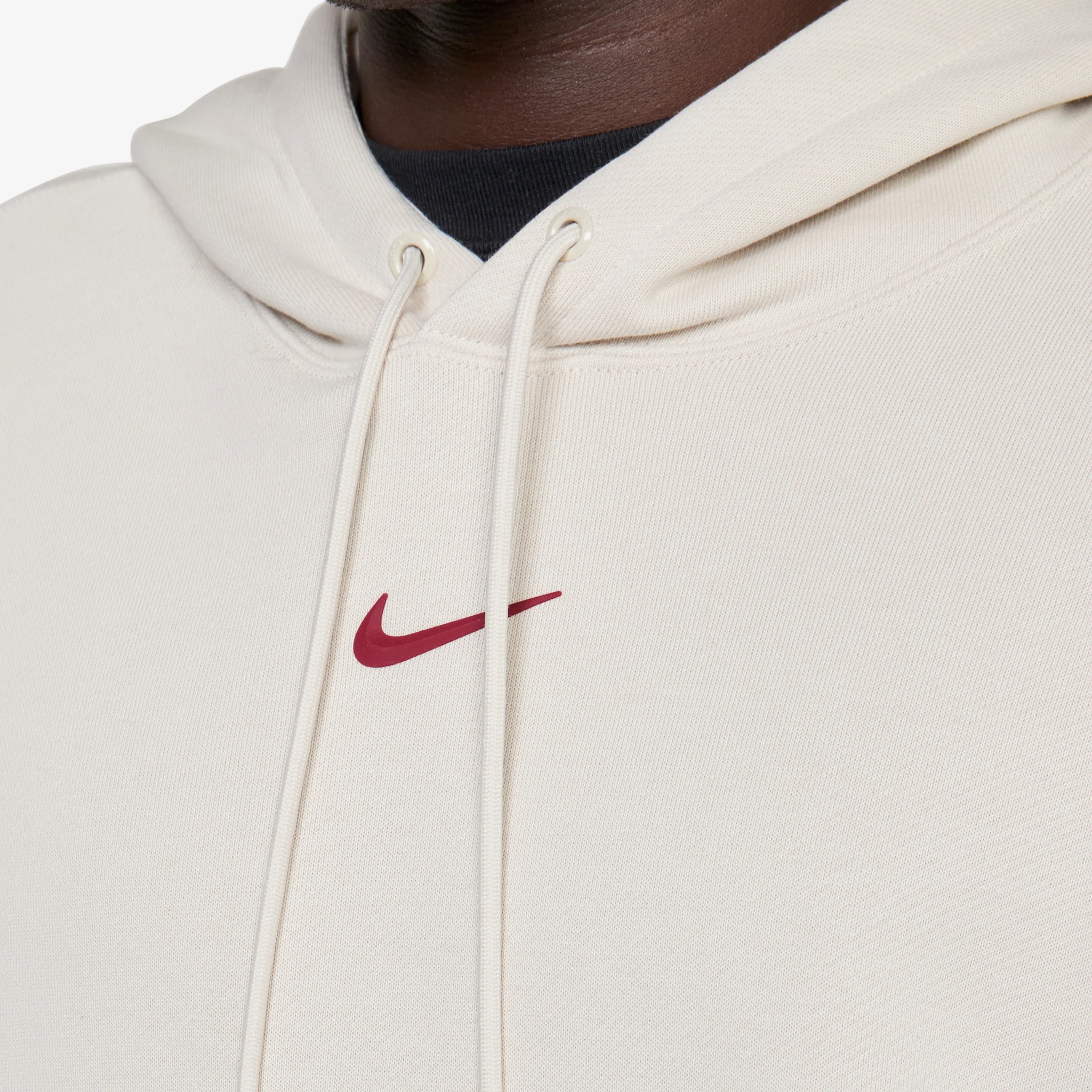 NOCTA Fleece Hoodie Light Orewood Brown | Team Red - Image 2