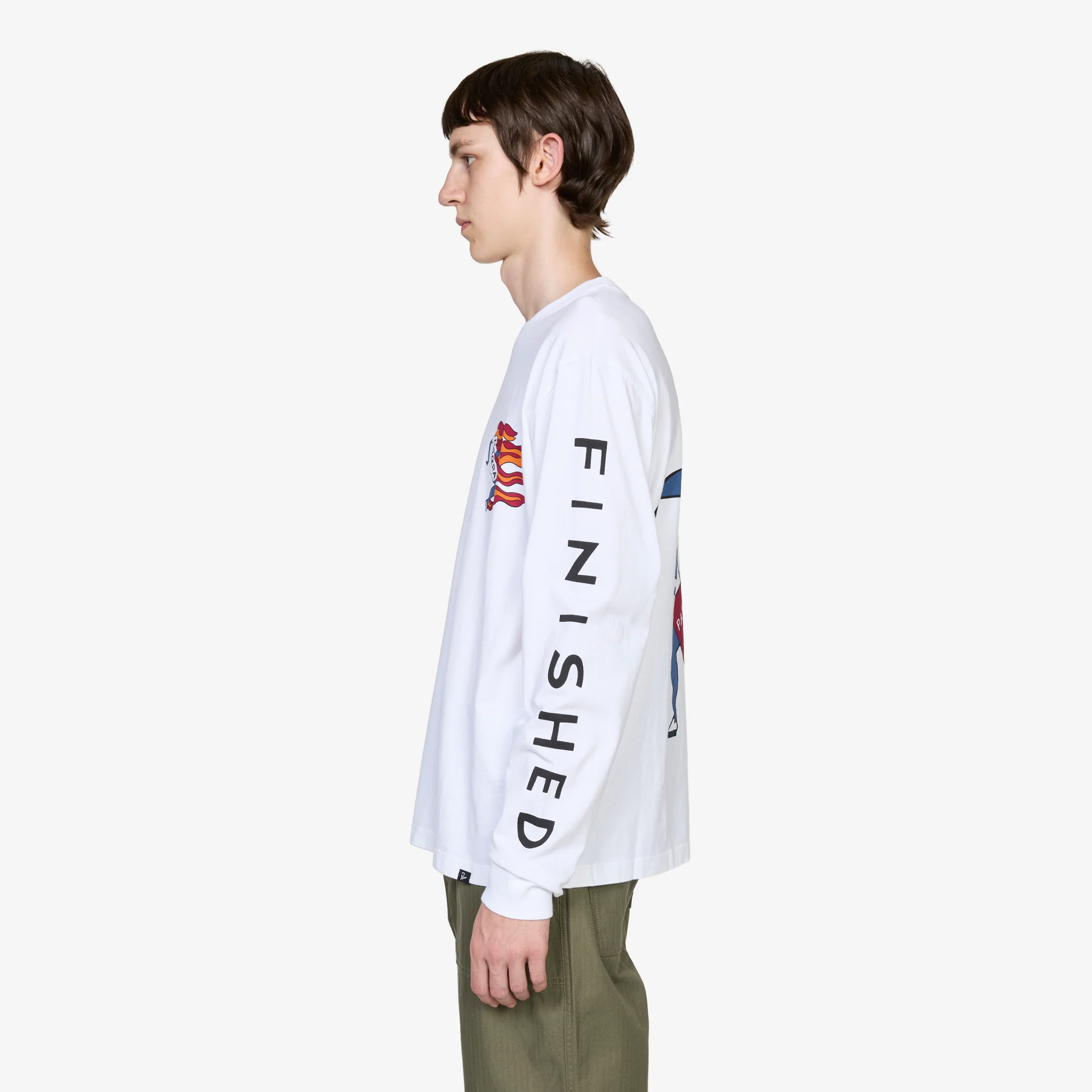 Not Finished Longsleeve T-Shirt White - Image 3