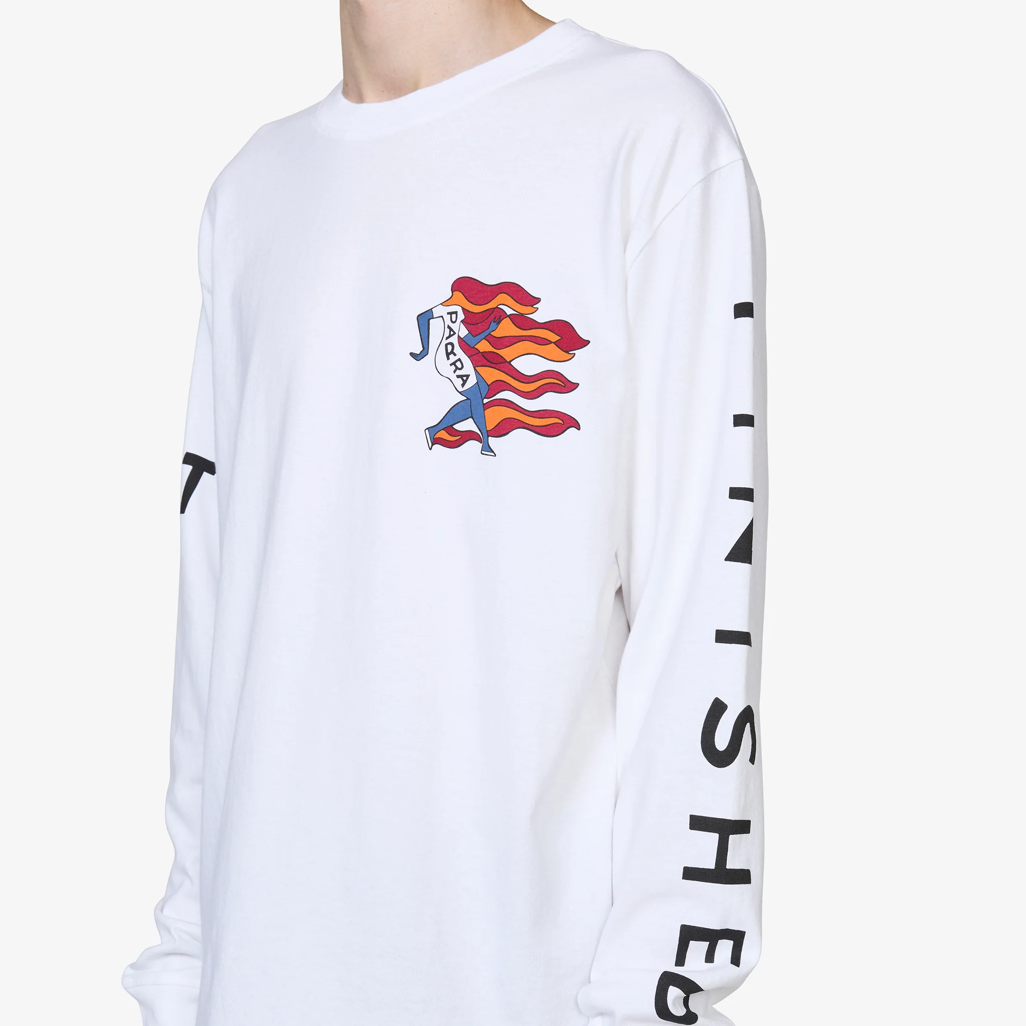 Not Finished Longsleeve T-Shirt White - Image 4