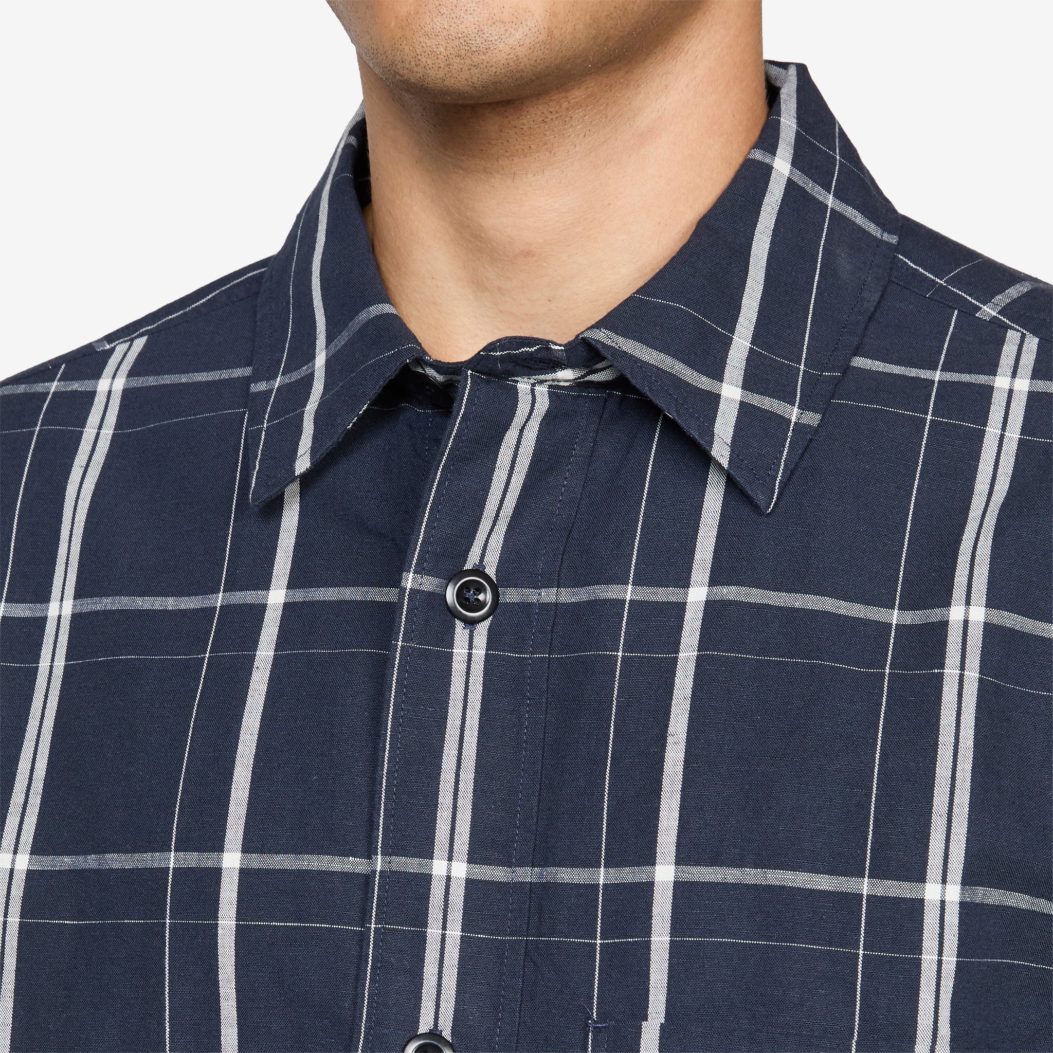 Overall Shirt Slate Blue | Off White - Image 2