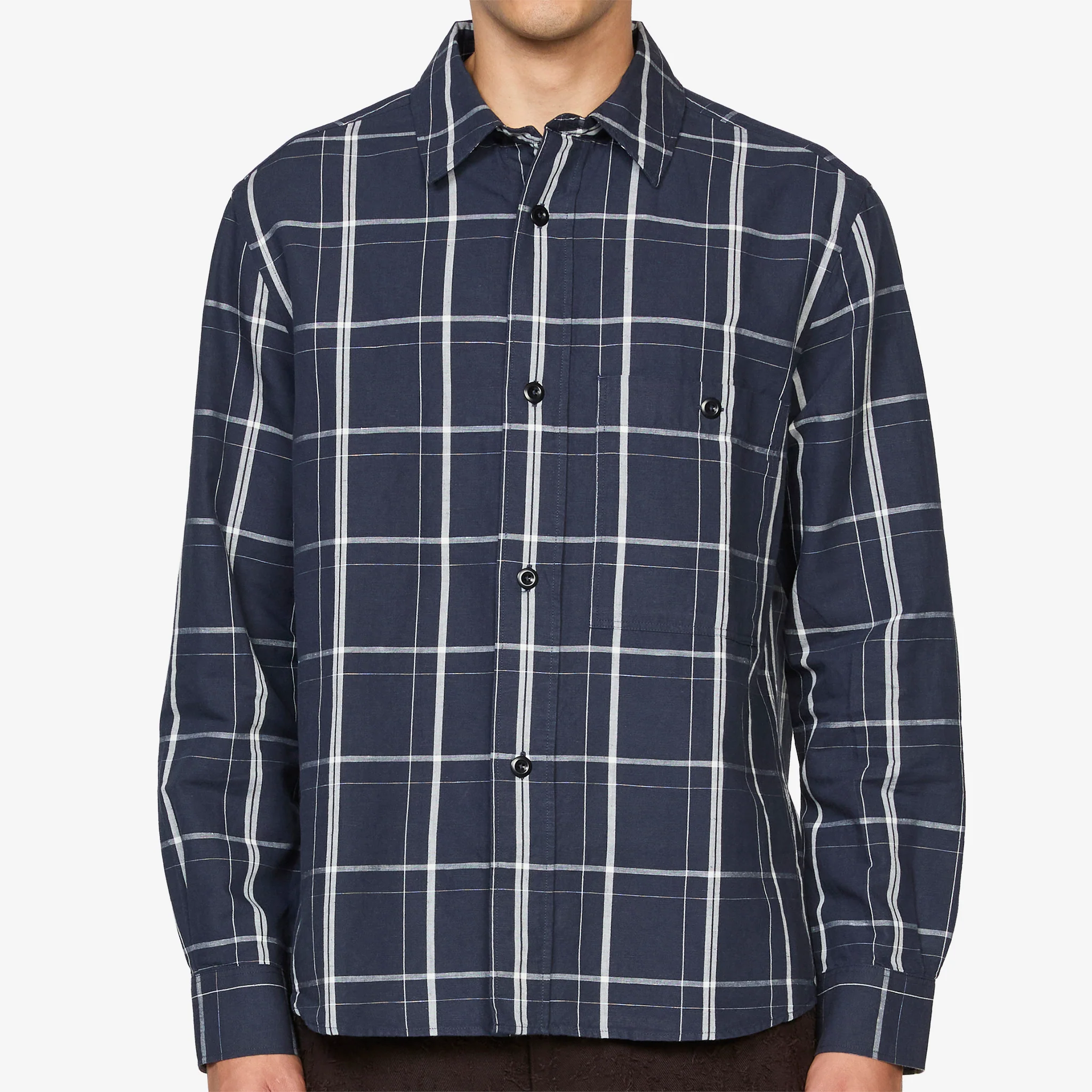 Overall Shirt Slate Blue | Off White - Image 5