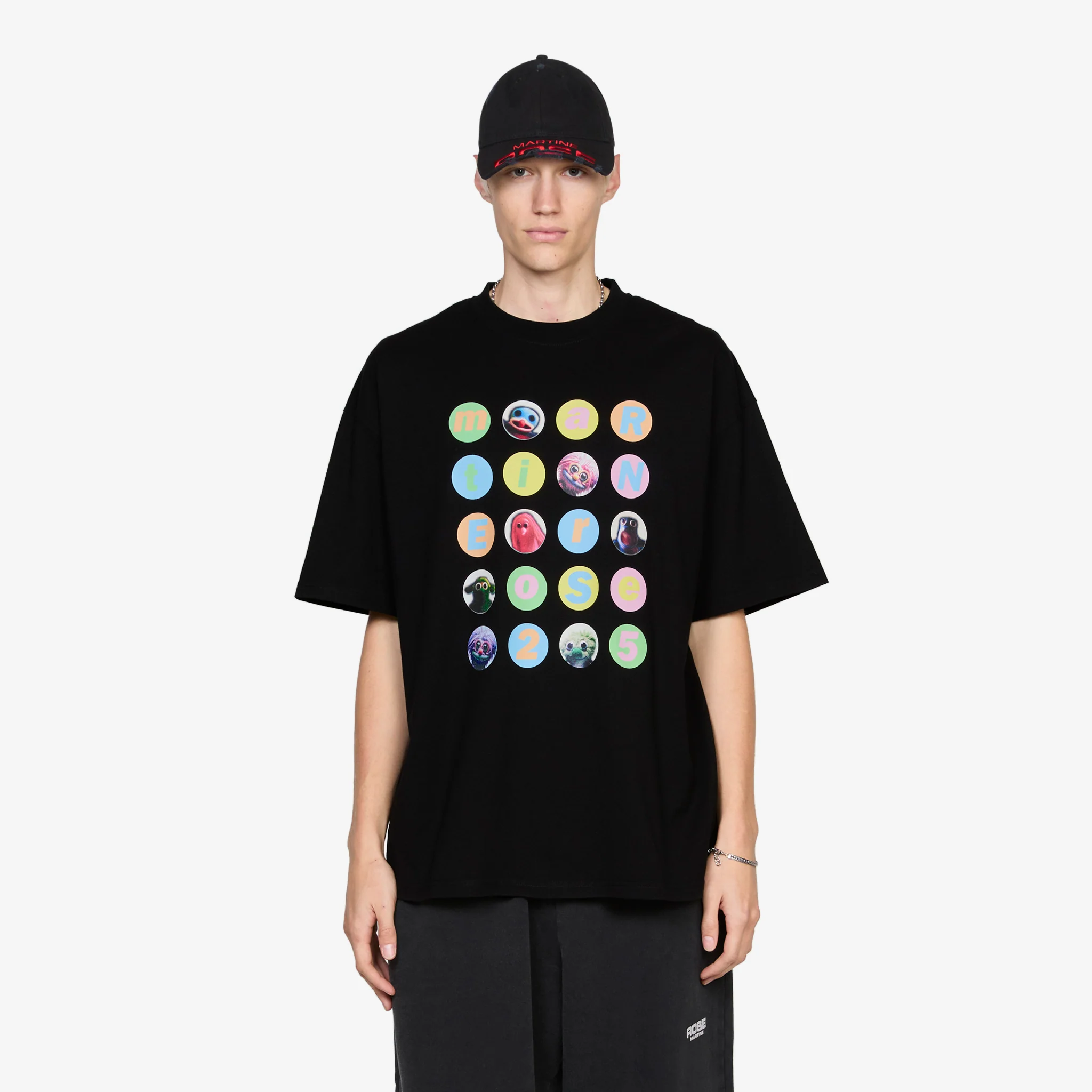 Oversized Fuzzy Balls T-Shirt Black