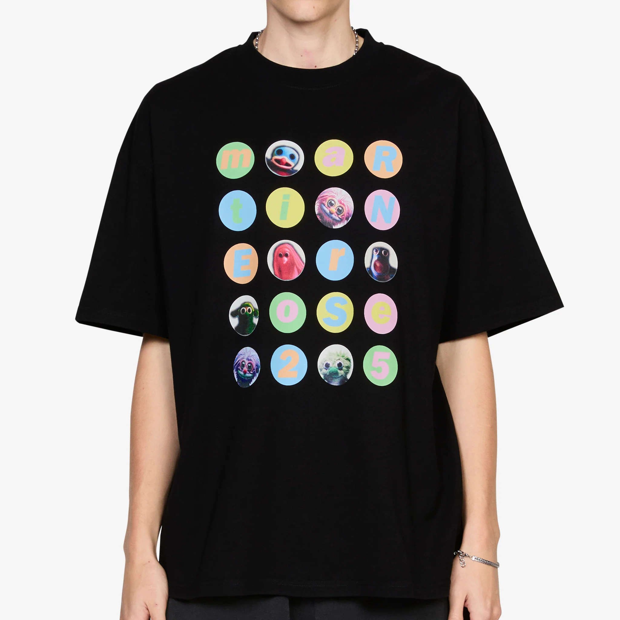 Oversized Fuzzy Balls T-Shirt Black - Image 5