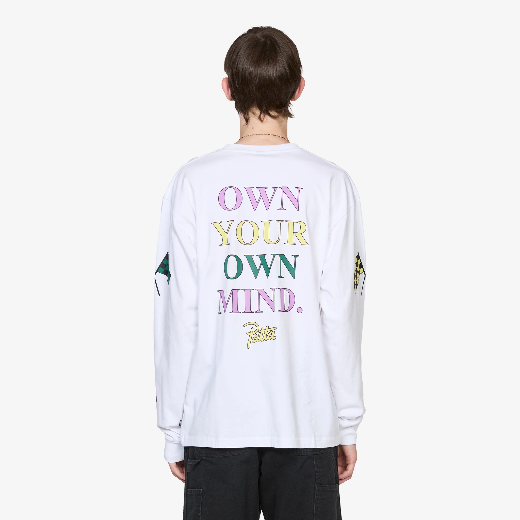 Own Your Own Mind Long Sleeve T-Shirt White - Image 2