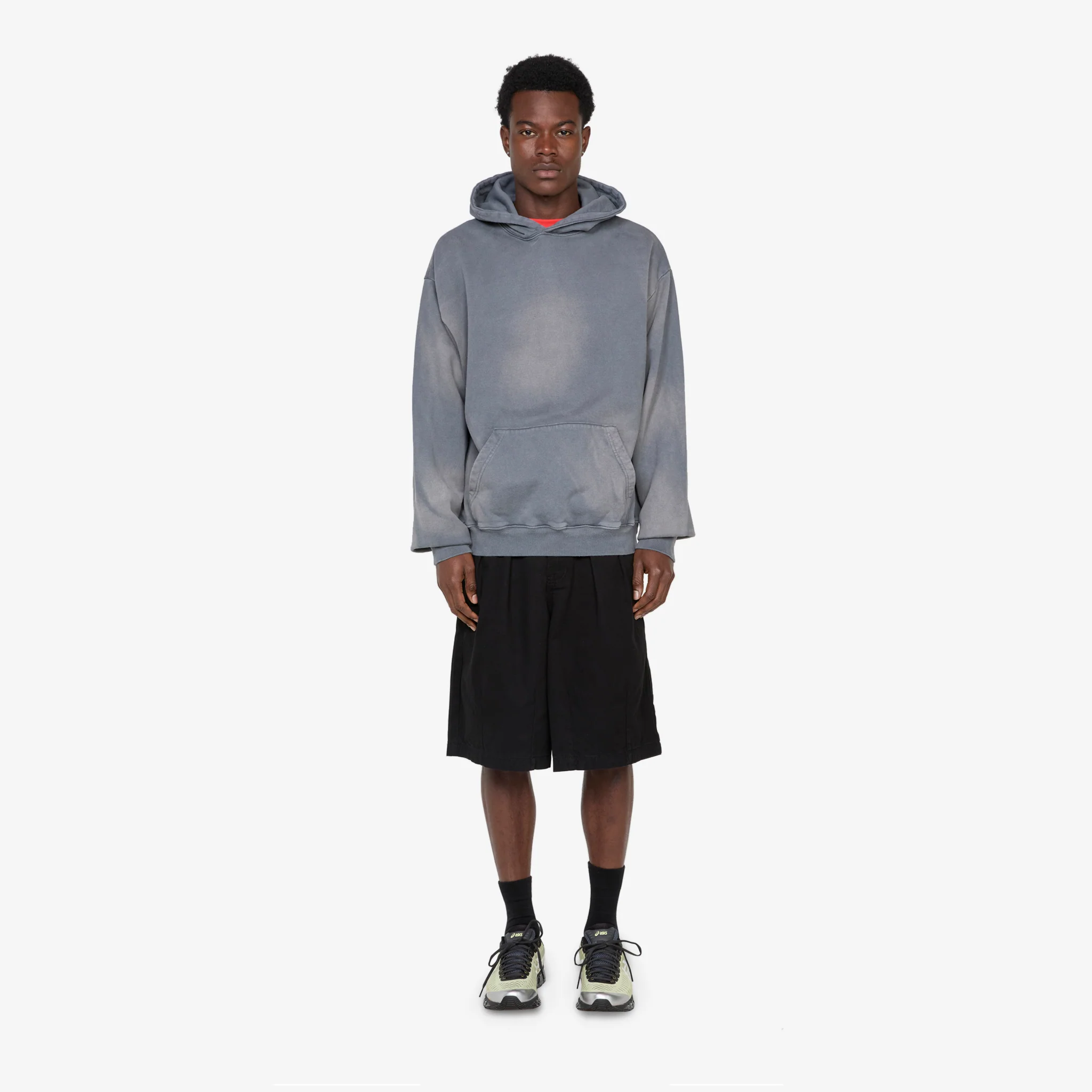 Pareidolia Hoodie Faded Grey - Image 4