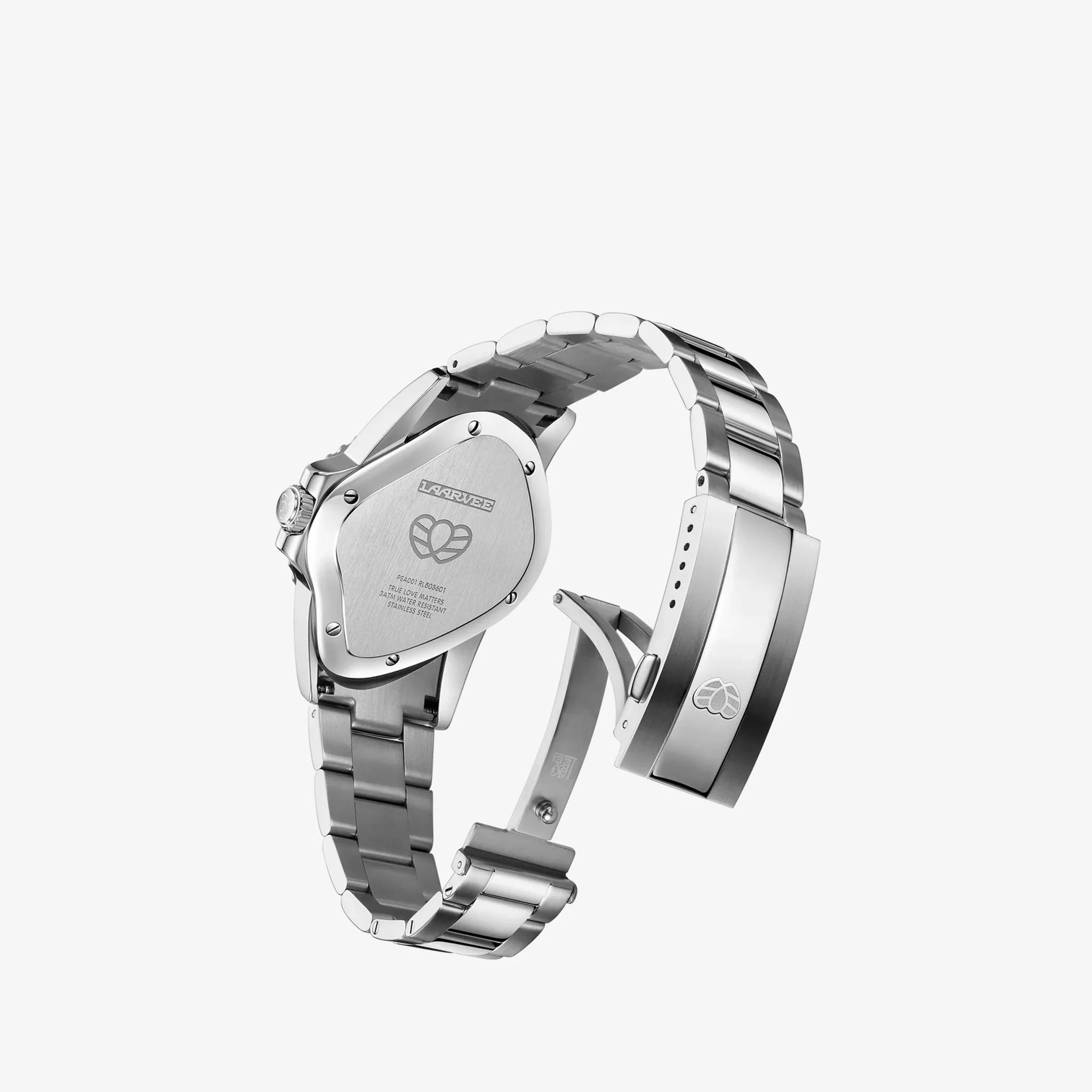 PEA001 Silver Precision Steel | Black Bezel | Black Dial 40mm - Image 3