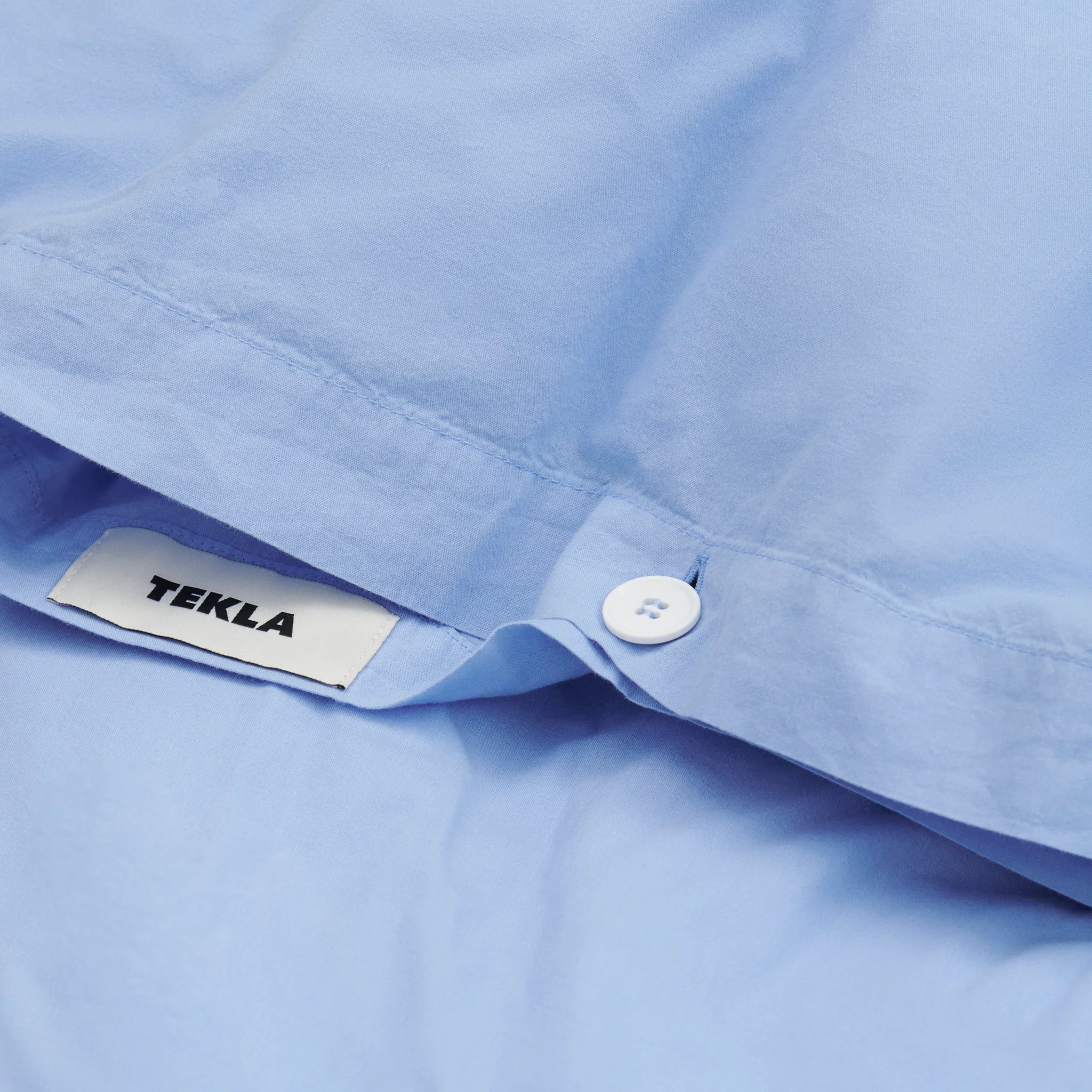 Percale Duvet Cover Island Blue - Image 3