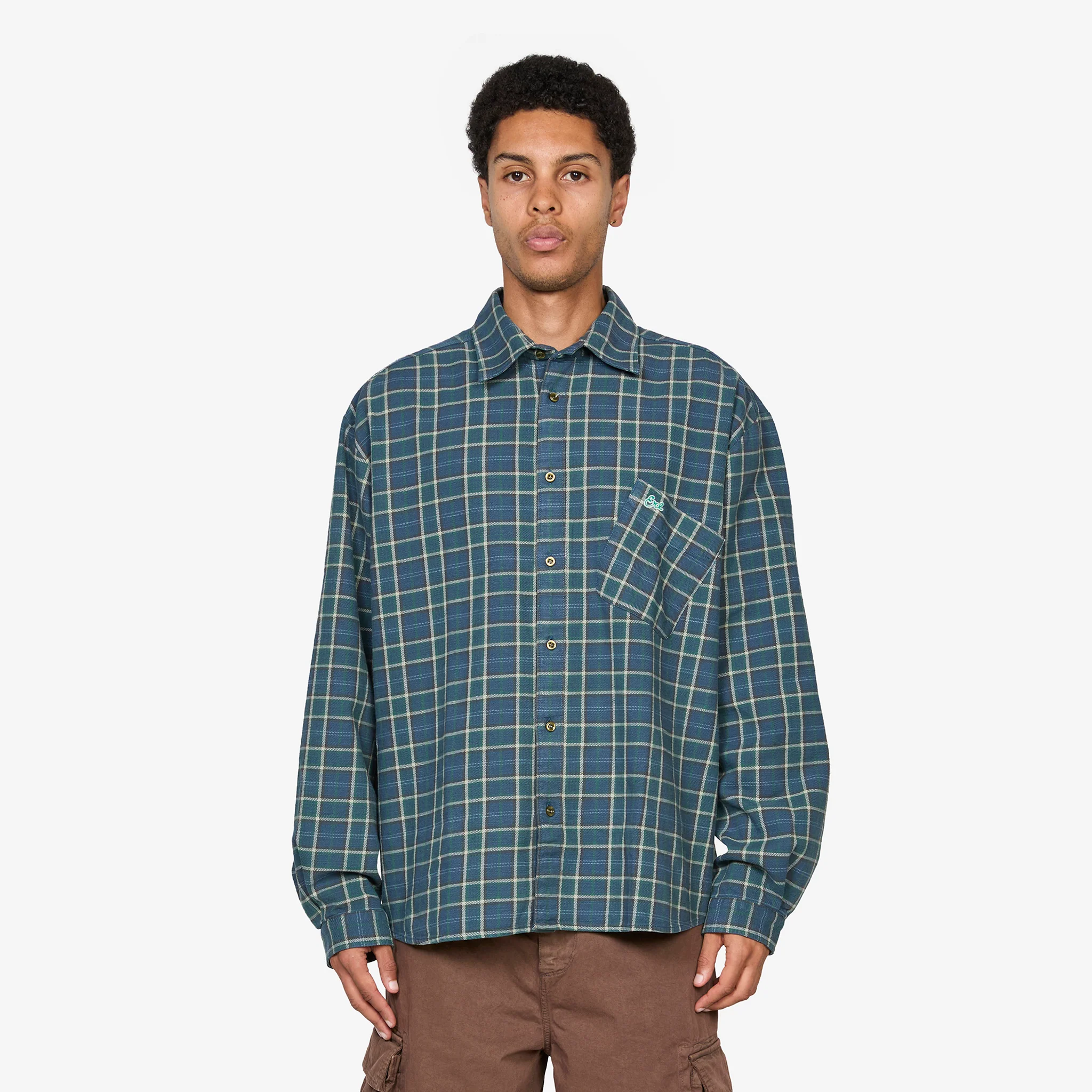 Plaid Overshirt Green