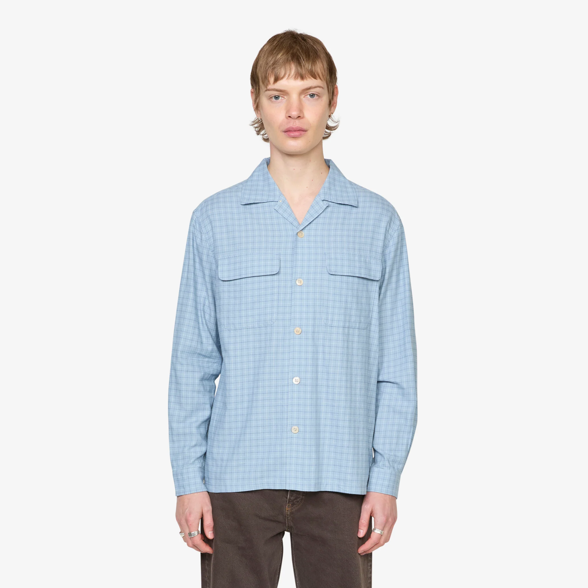 Pocket Shirt Blue Check
