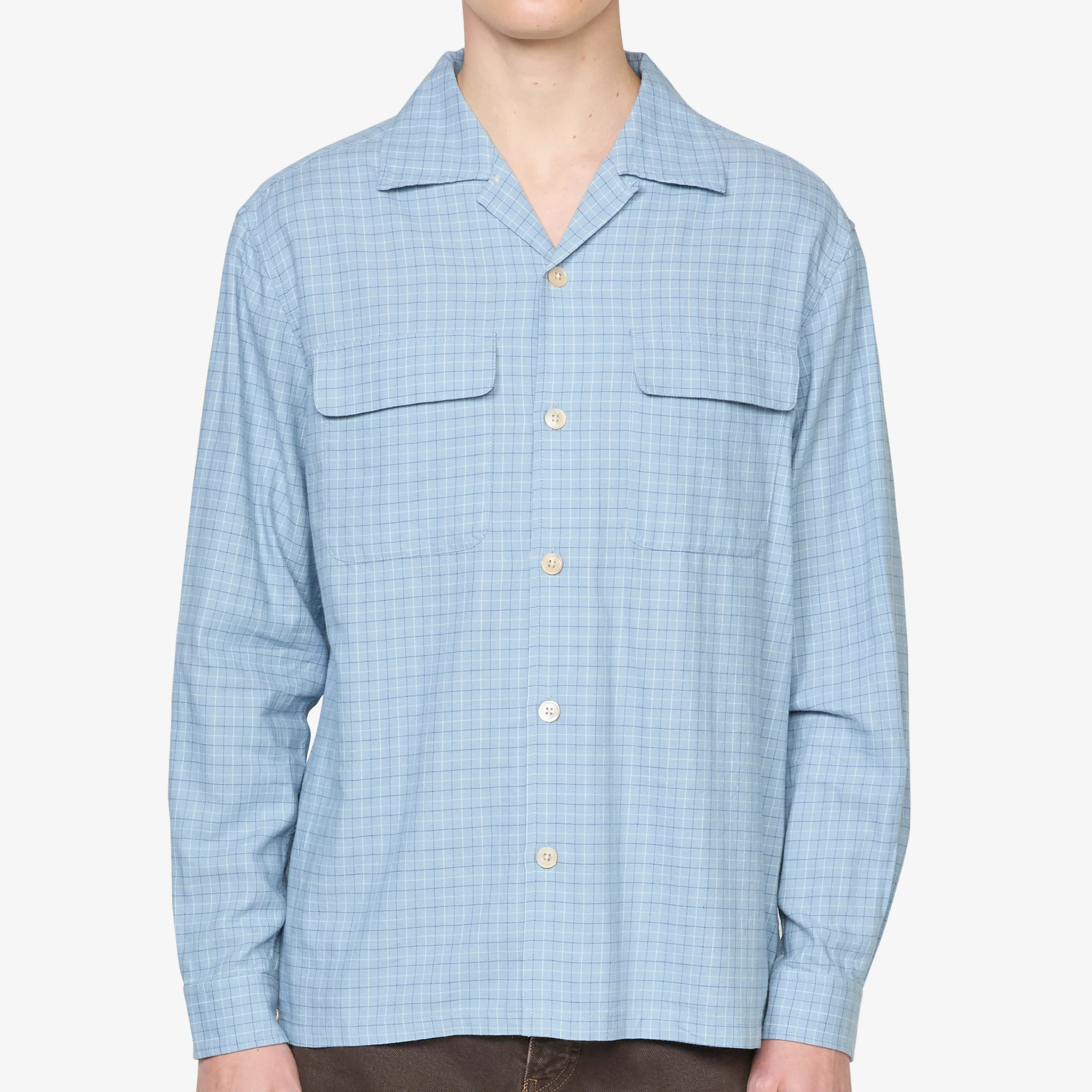 Pocket Shirt Blue Check - Image 4