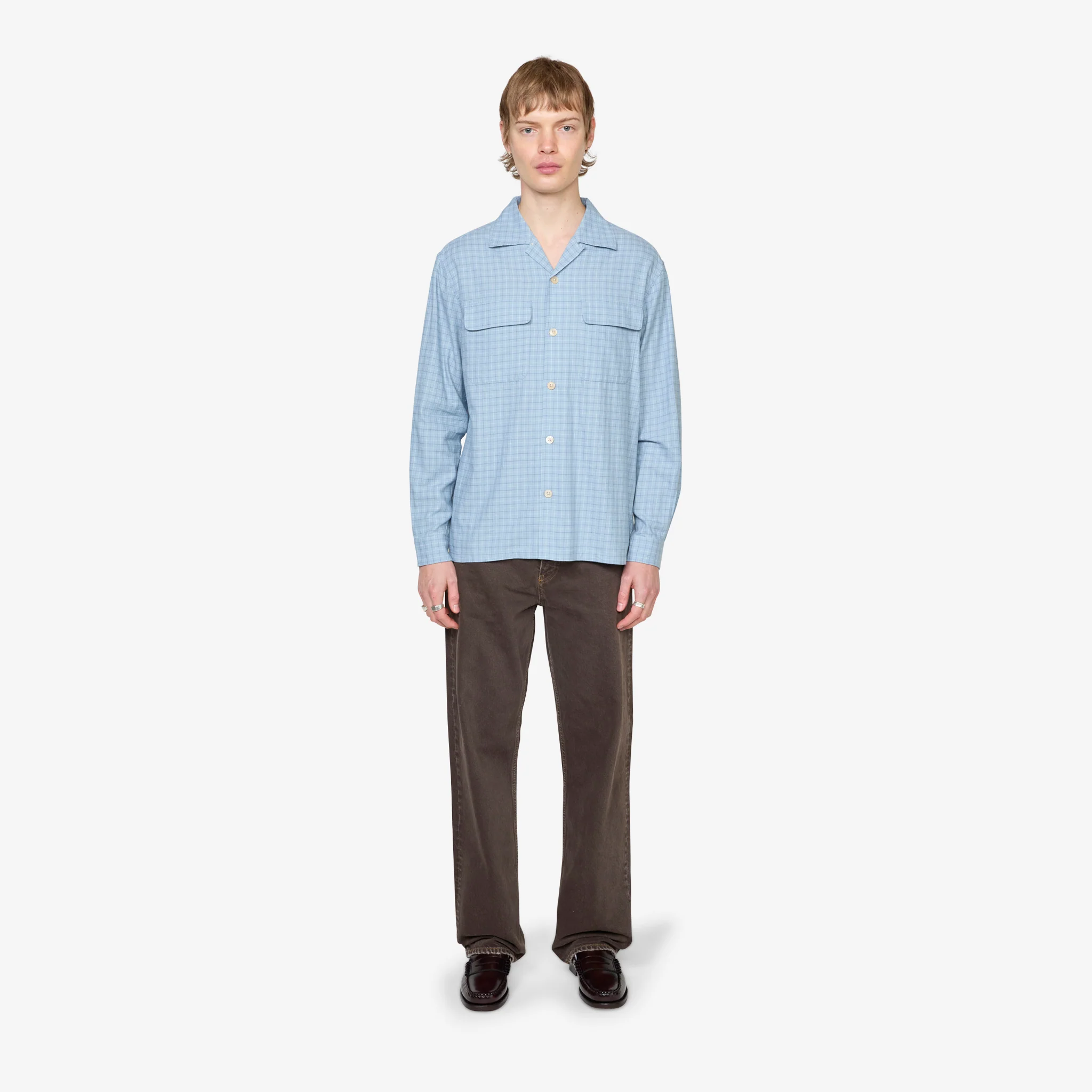 Pocket Shirt Blue Check - Image 5
