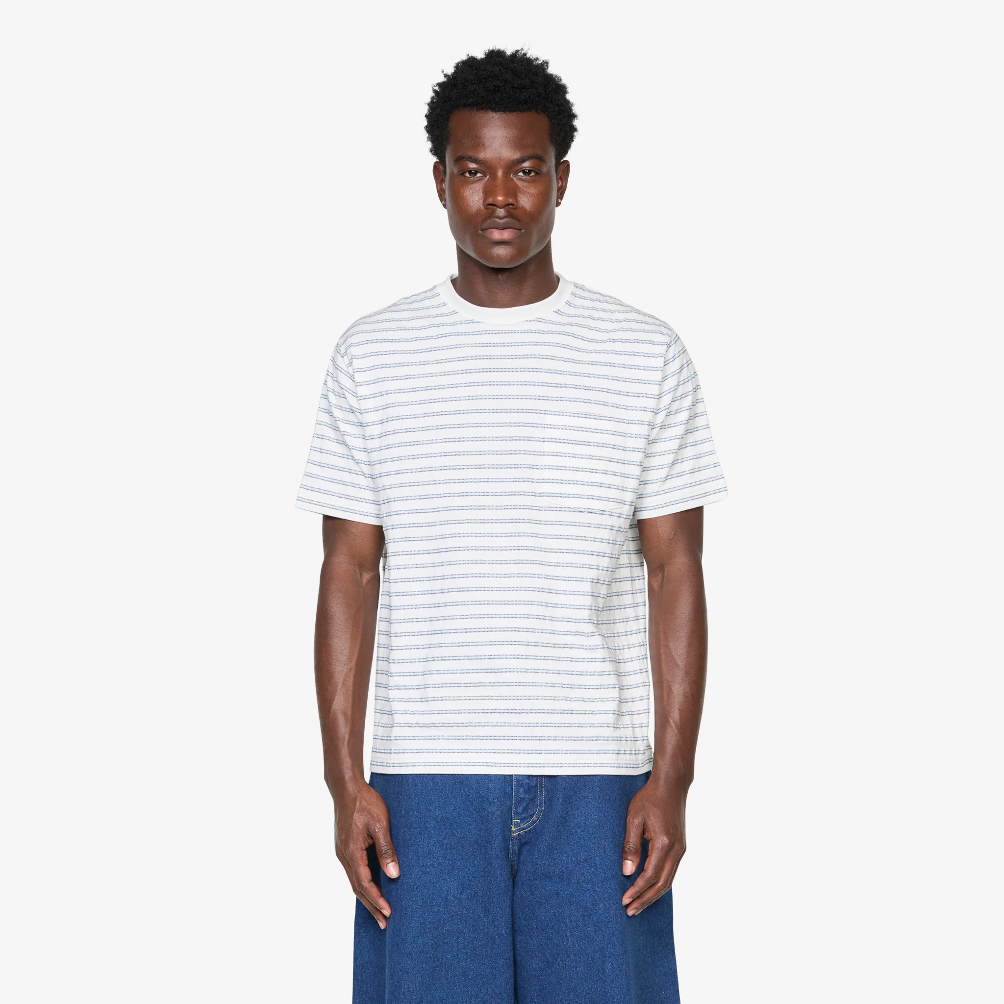 Pocket T-Shirt Jacquard White