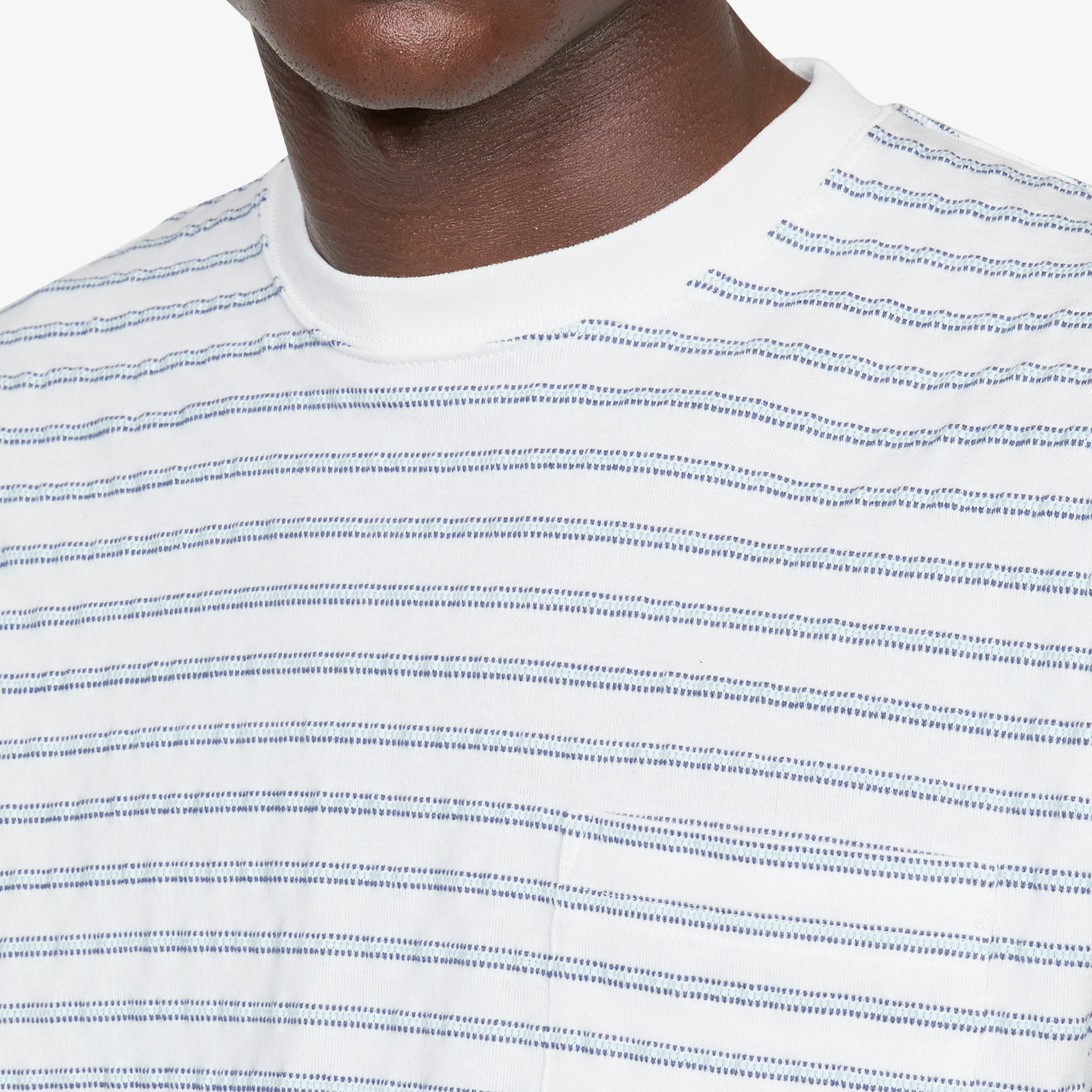 Pocket T-Shirt Jacquard White - Image 2
