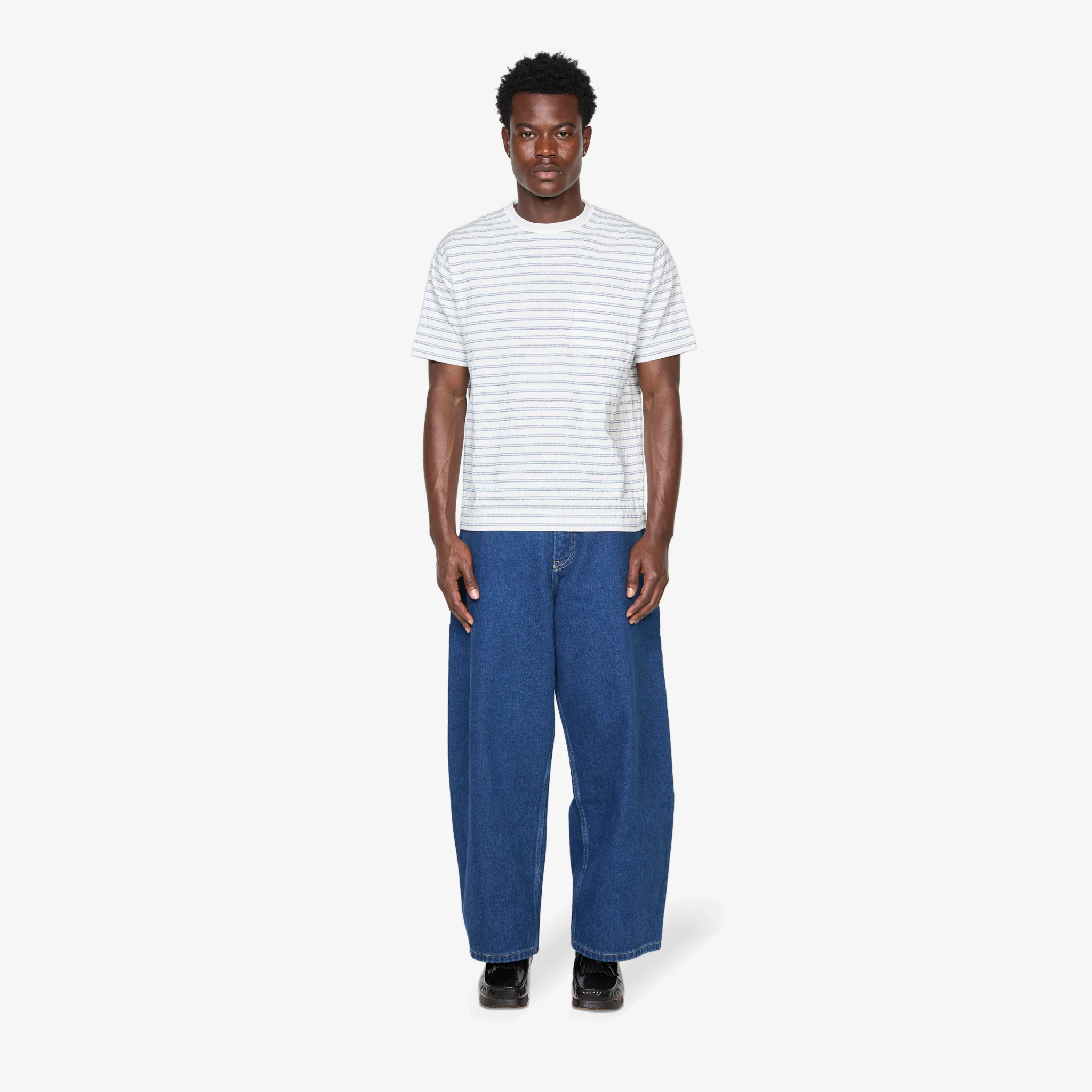 Pocket T-Shirt Jacquard White - Image 3