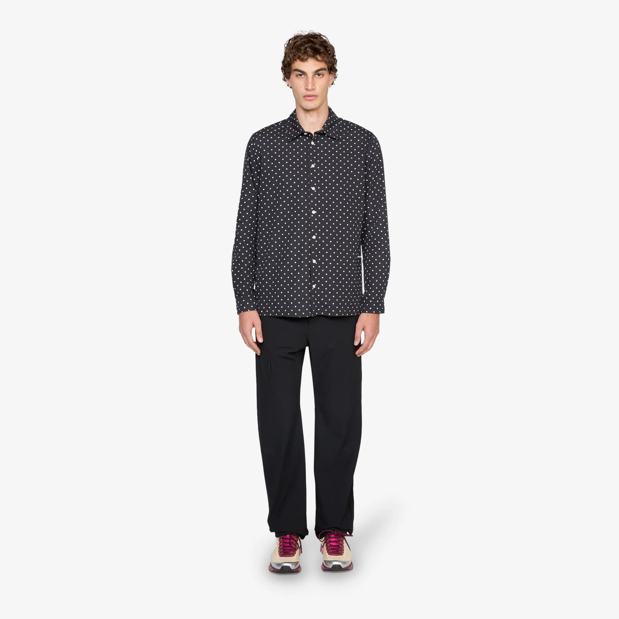 Polkadot Shirt Black | White - Image 6