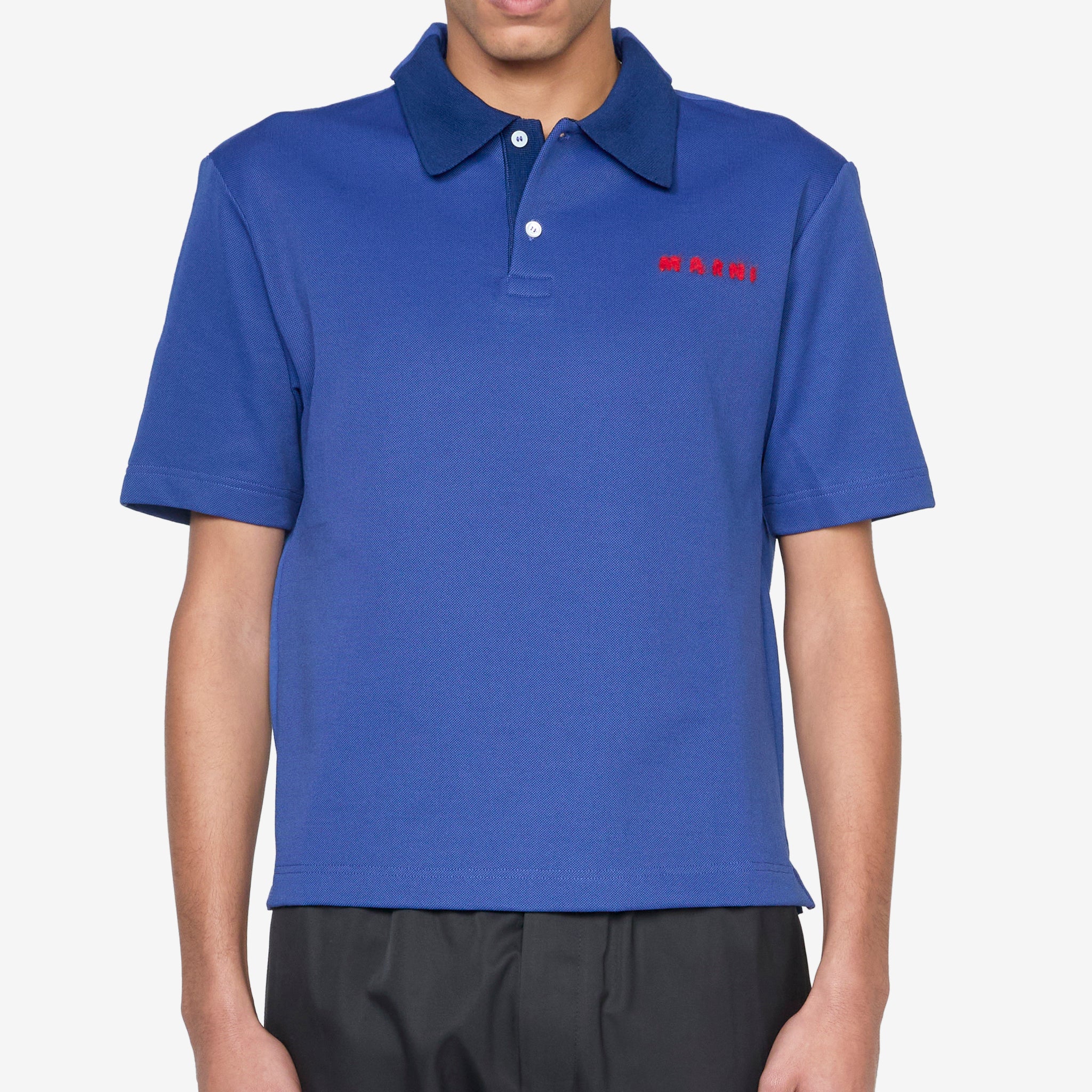 Polo Neck Shirt Royal - Image 4