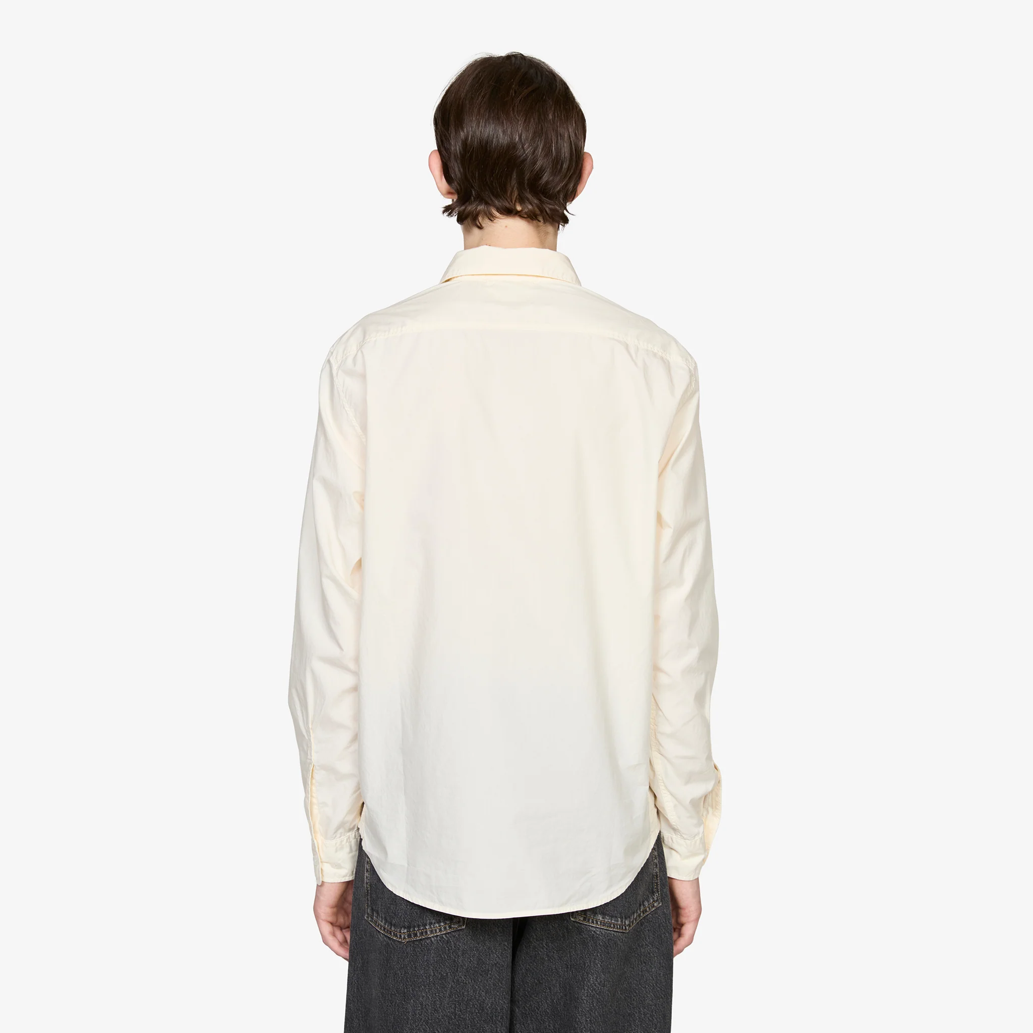 Poplin Longsleeve Button Shirt Pistachio Shell - Image 3