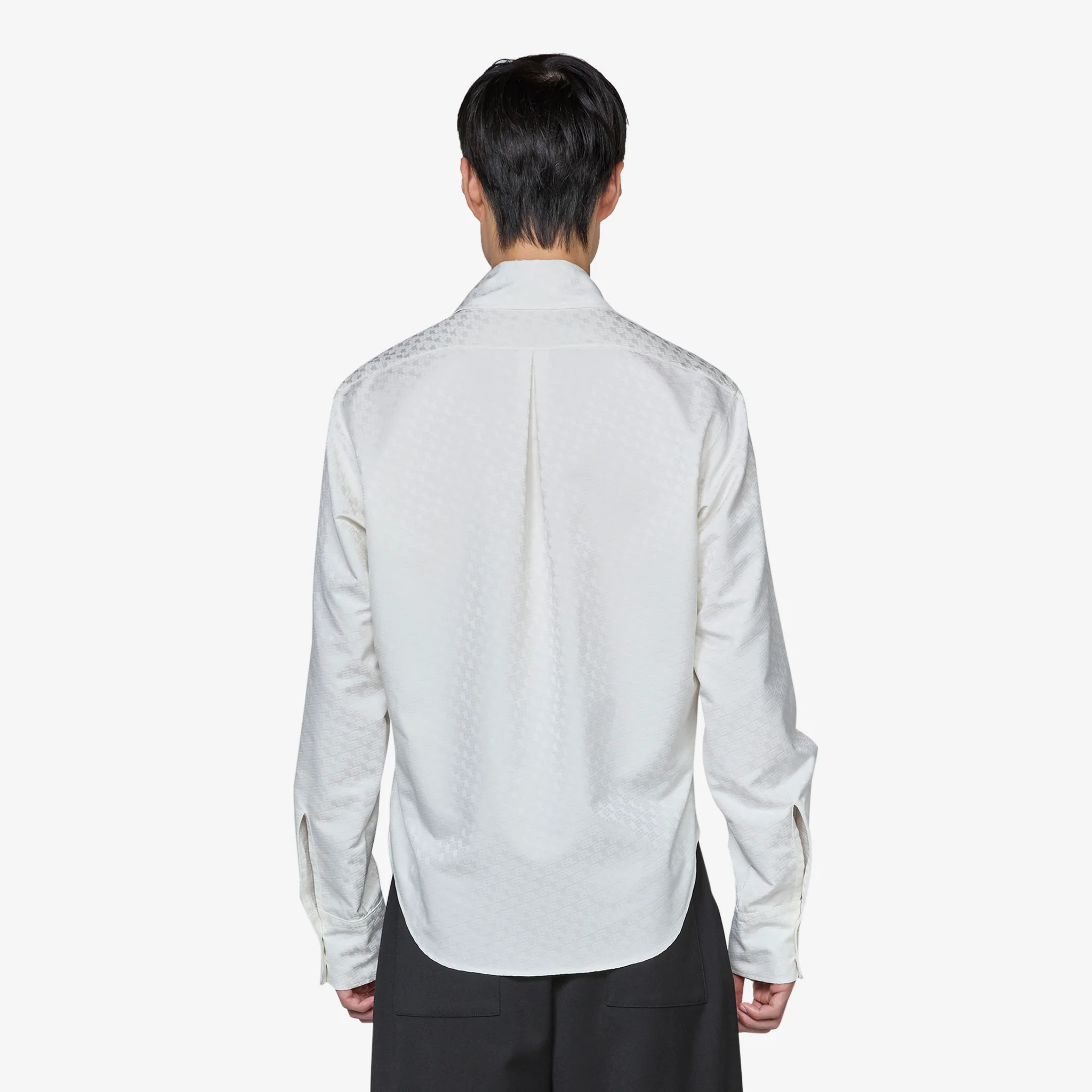 Printed Button Up Shirt Natural White - Image 5