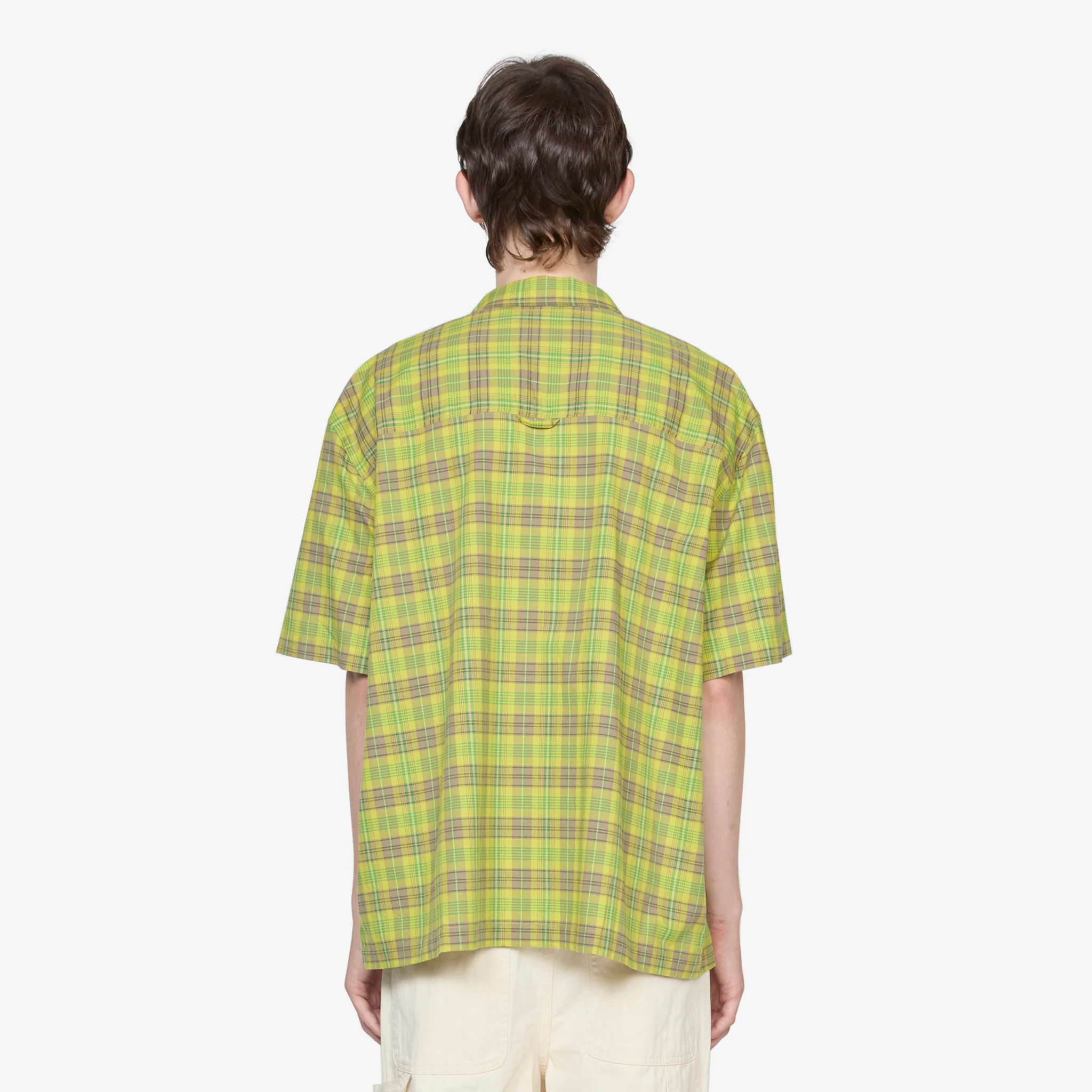 Printed Camp Collar Shirt Green - Image 3
