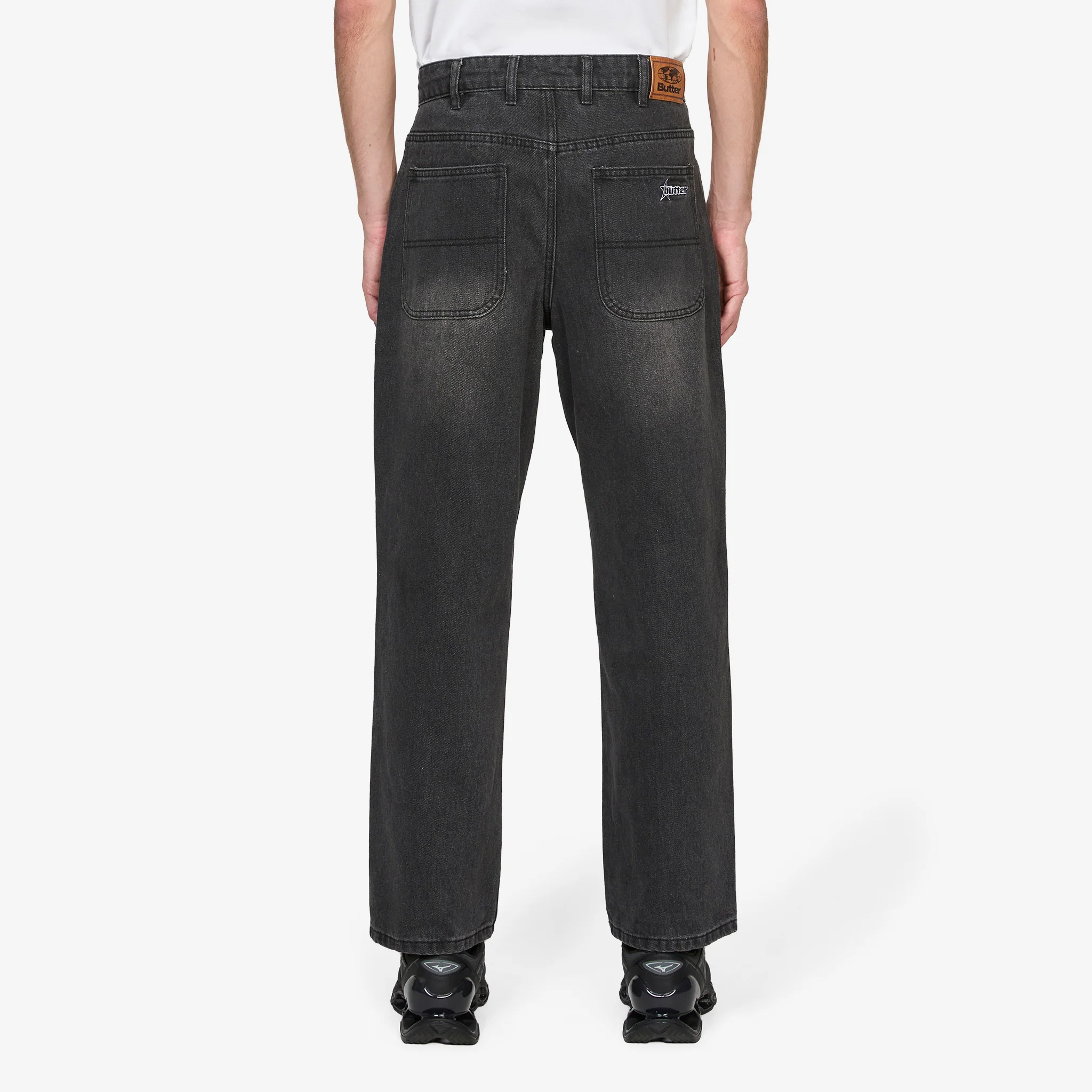 Racer Denim Jeans Faded Black - Image 3