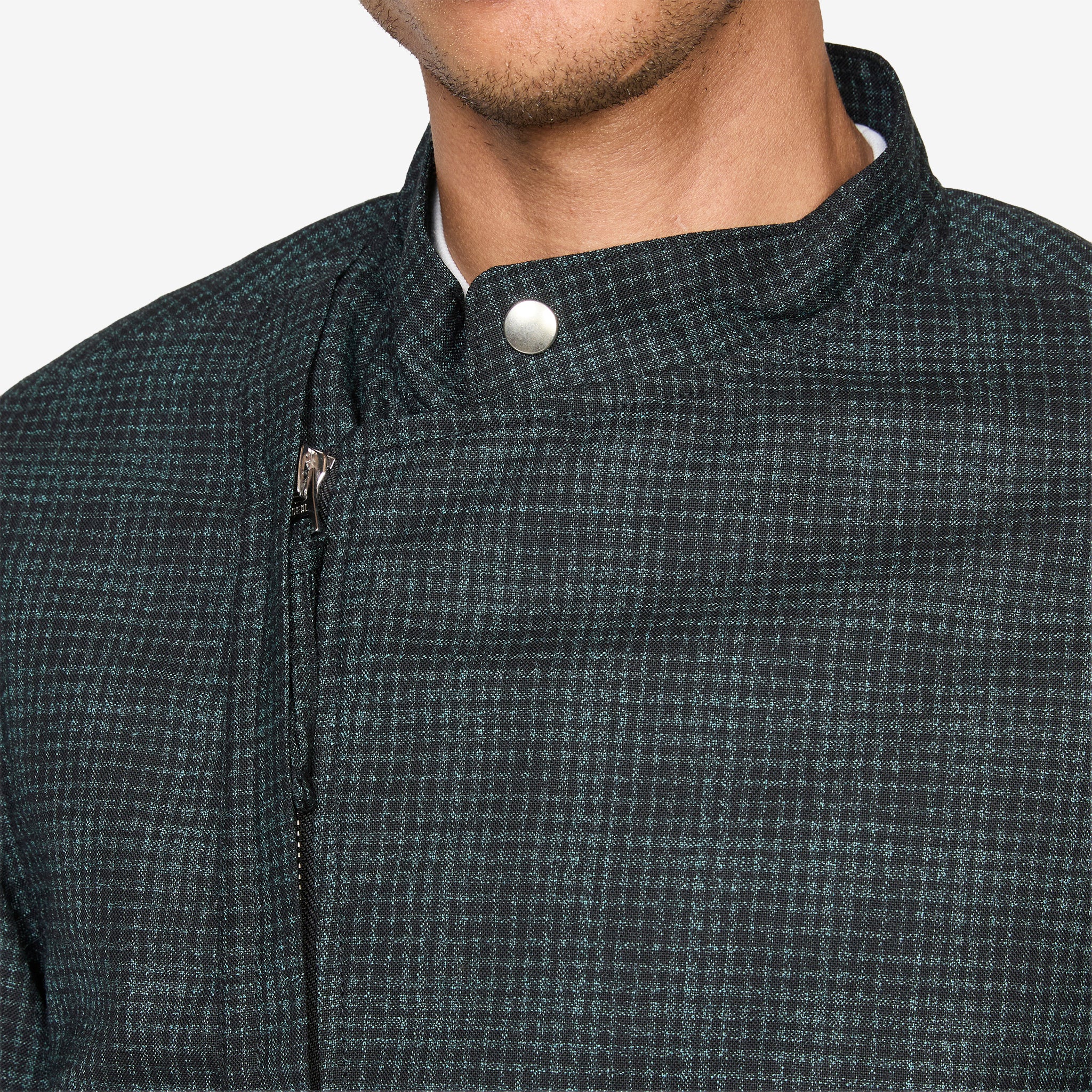 Riders Jacket Neon Plaid Black | Turquoise - Image 3