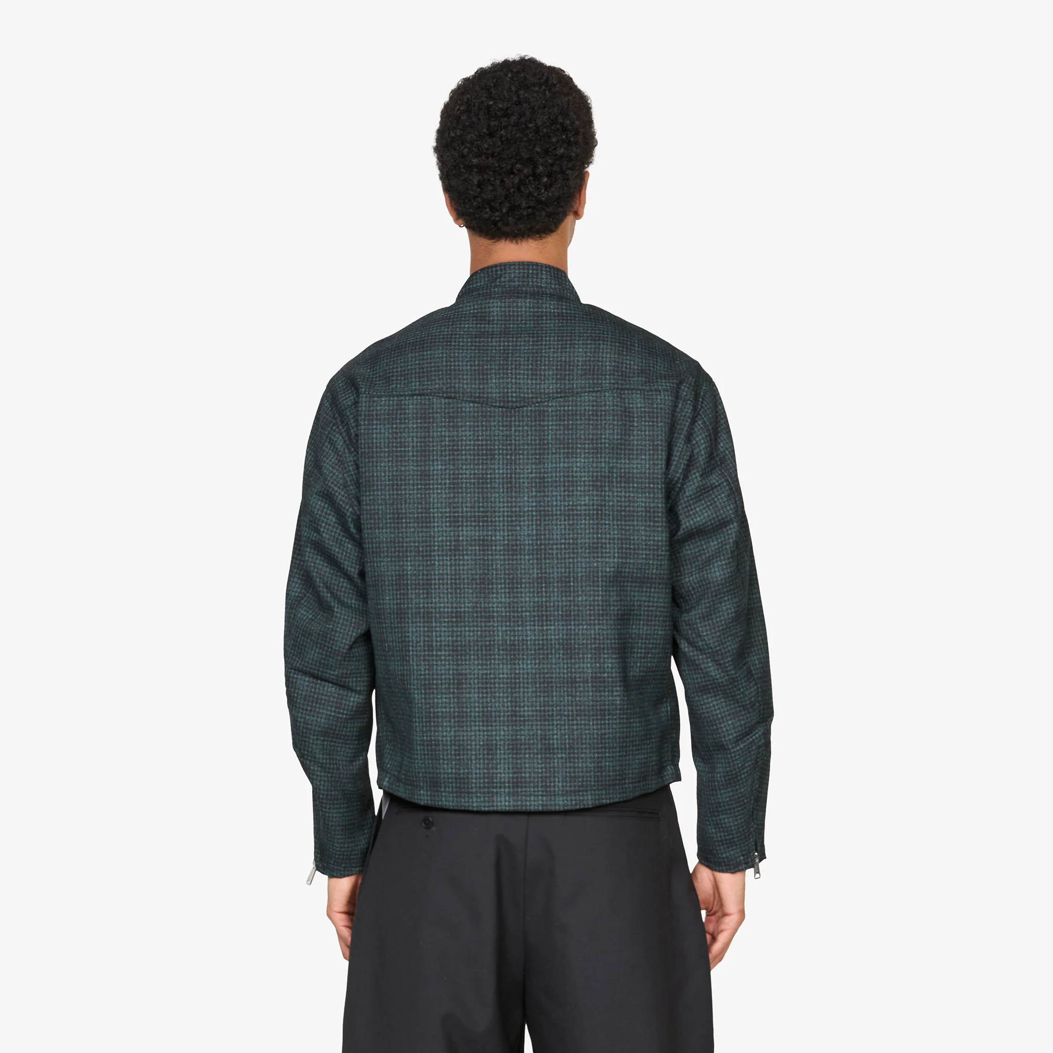 Riders Jacket Neon Plaid Black | Turquoise - Image 4