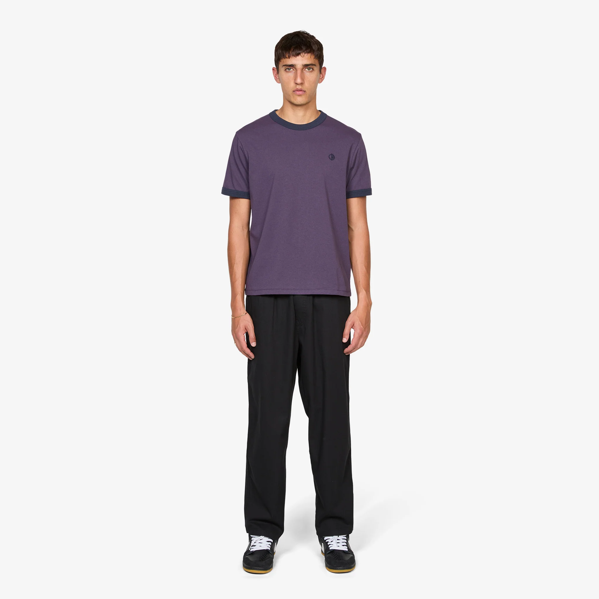 Ringer T-Shirt Dark Violet | Navy - Image 4