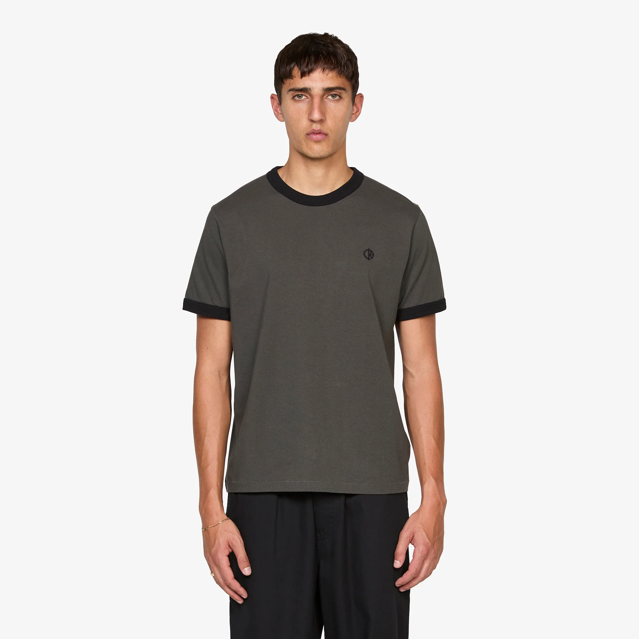 Ringer T-Shirt Dirty Black | Black
