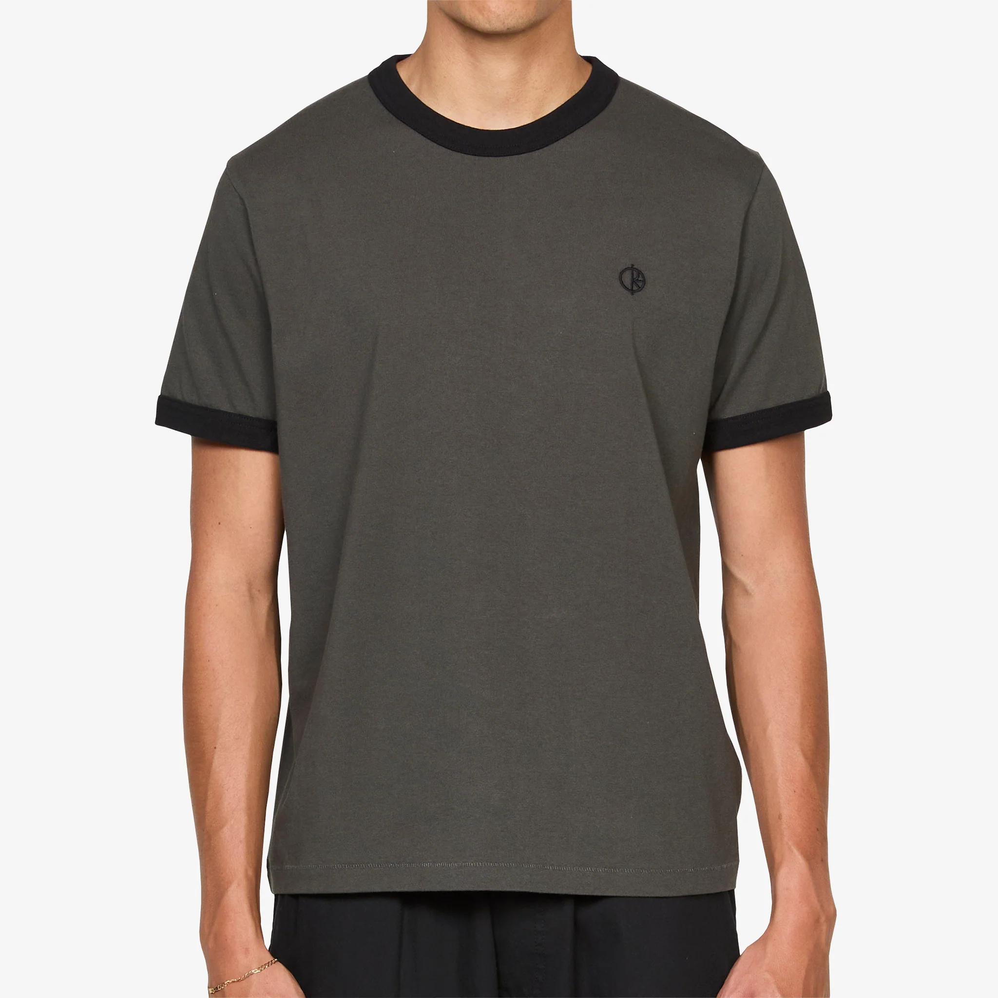 Ringer T-Shirt Dirty Black | Black - Image 3