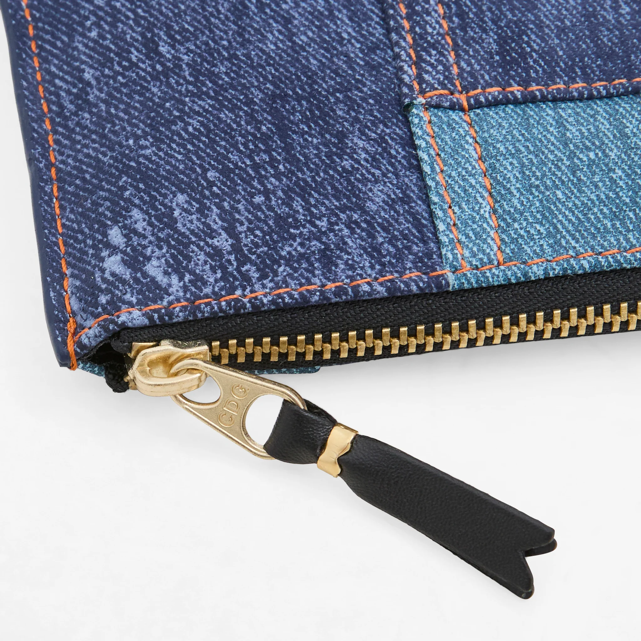 SA3100DP Denim Patchwork Wallet Blue Denim - Image 4
