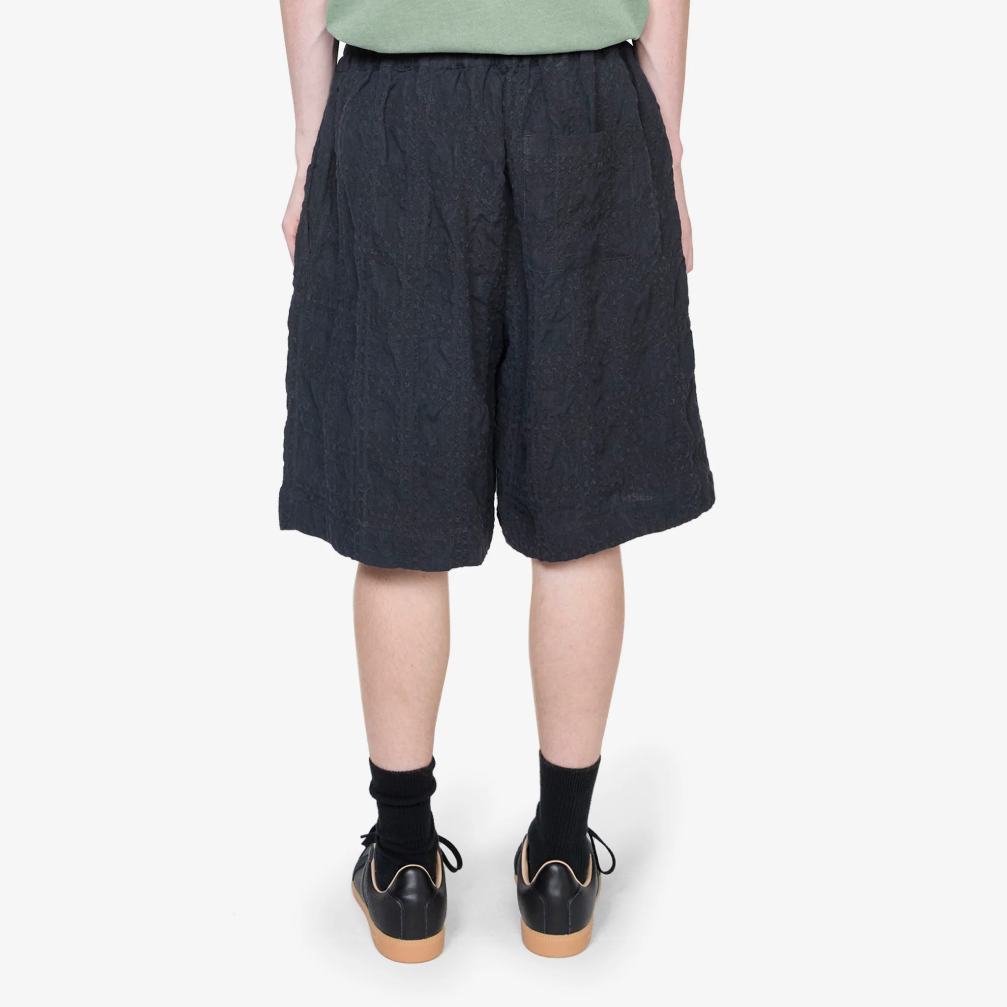 Saleh Shorts Faded Black Seercheck - Image 3