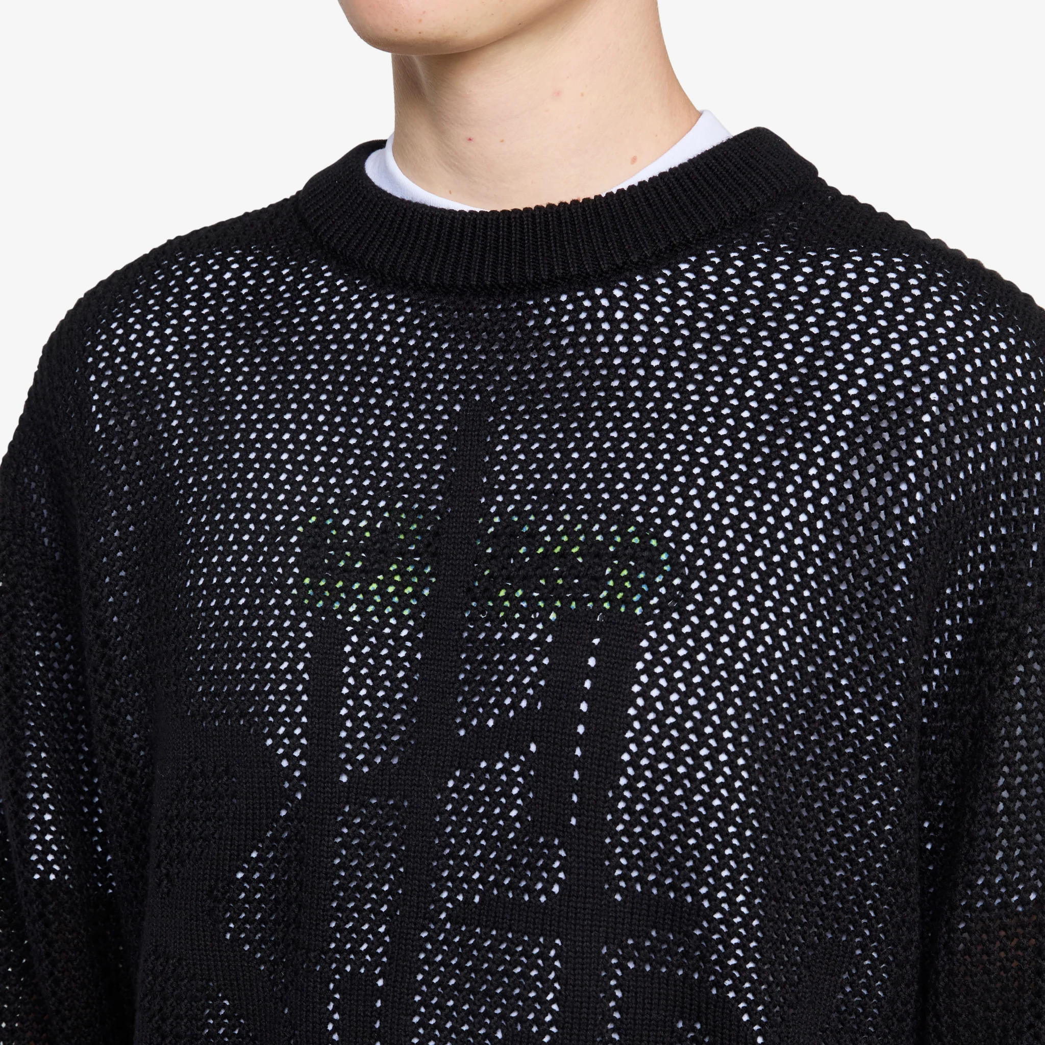 Scribble Knit Sweater Black - Image 2