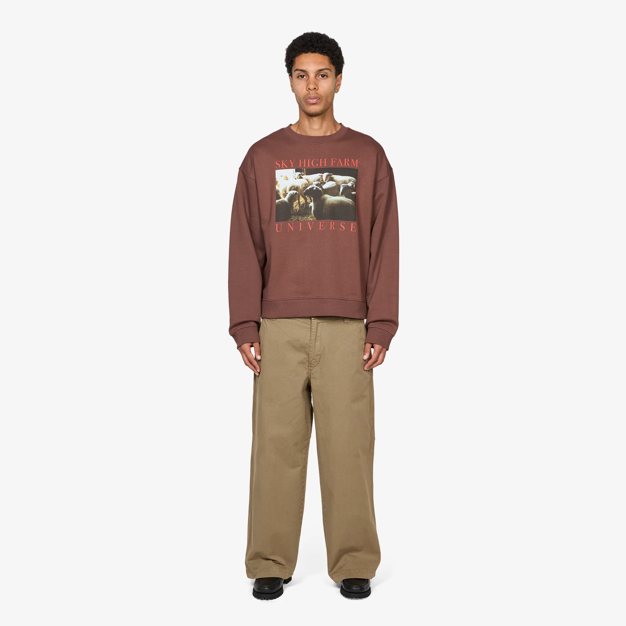 SHF Universe Sheep Crewneck Brown - Image 3