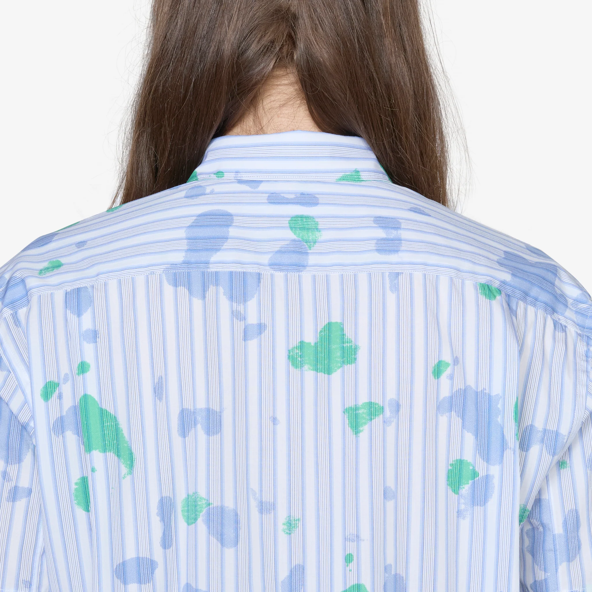 Short Sleeve Spray Paint Shirt Stripe - Image 4