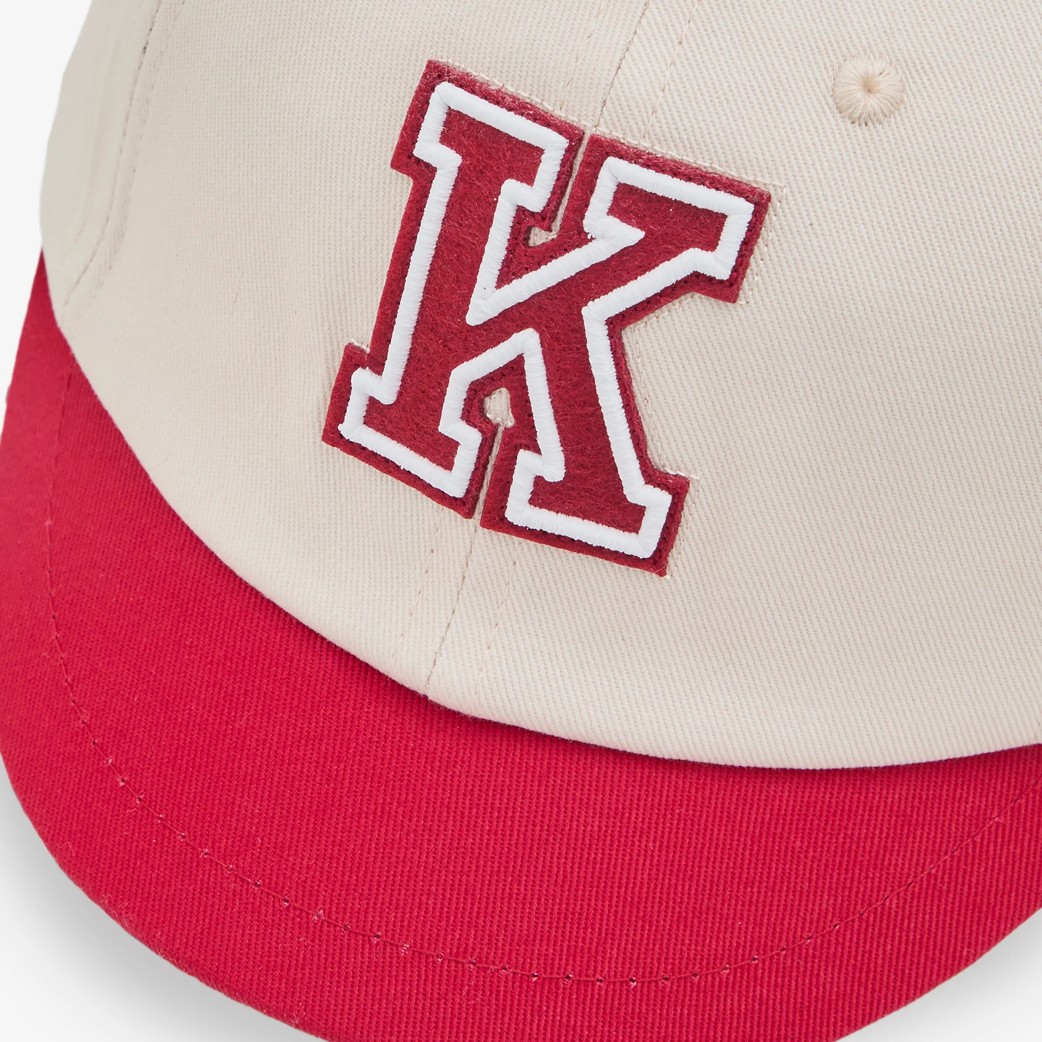 Short Visor Baseball Cap Cherry - Image 2