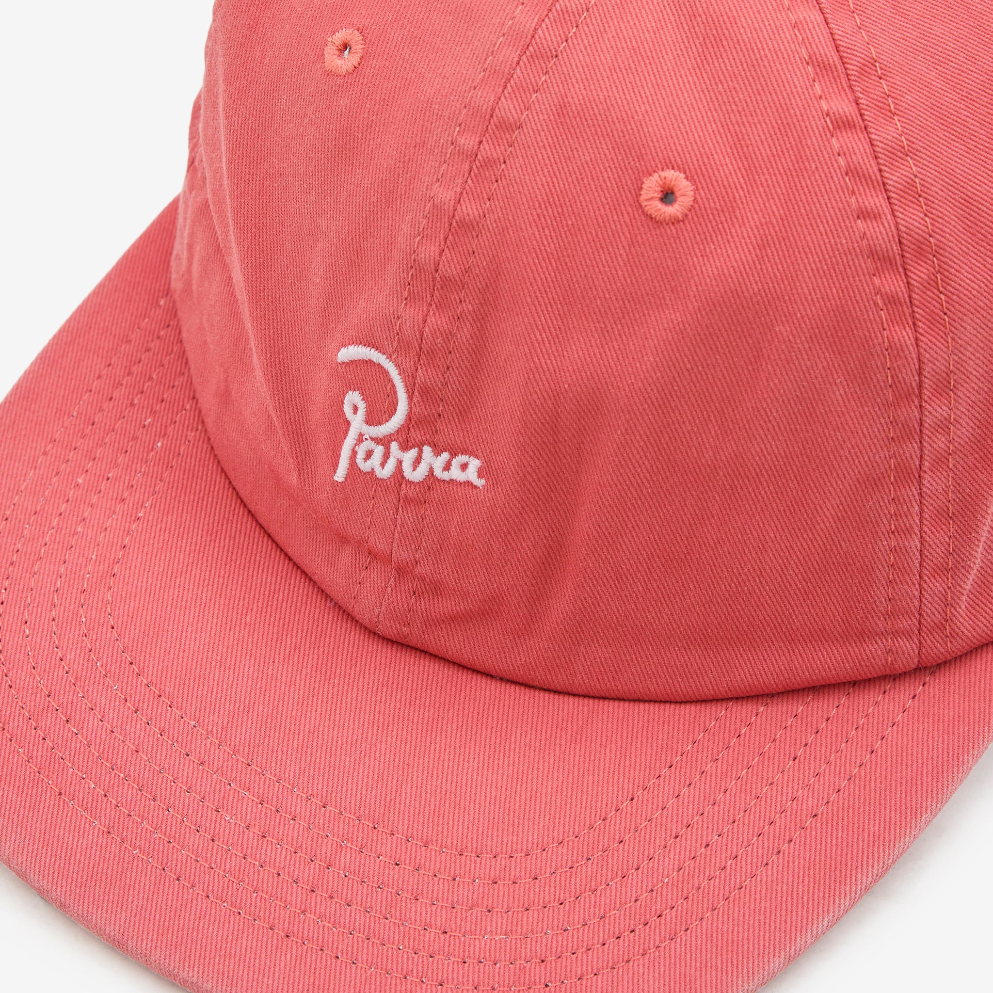 Signature 6 Panel Hat Washed Out Red - Image 3