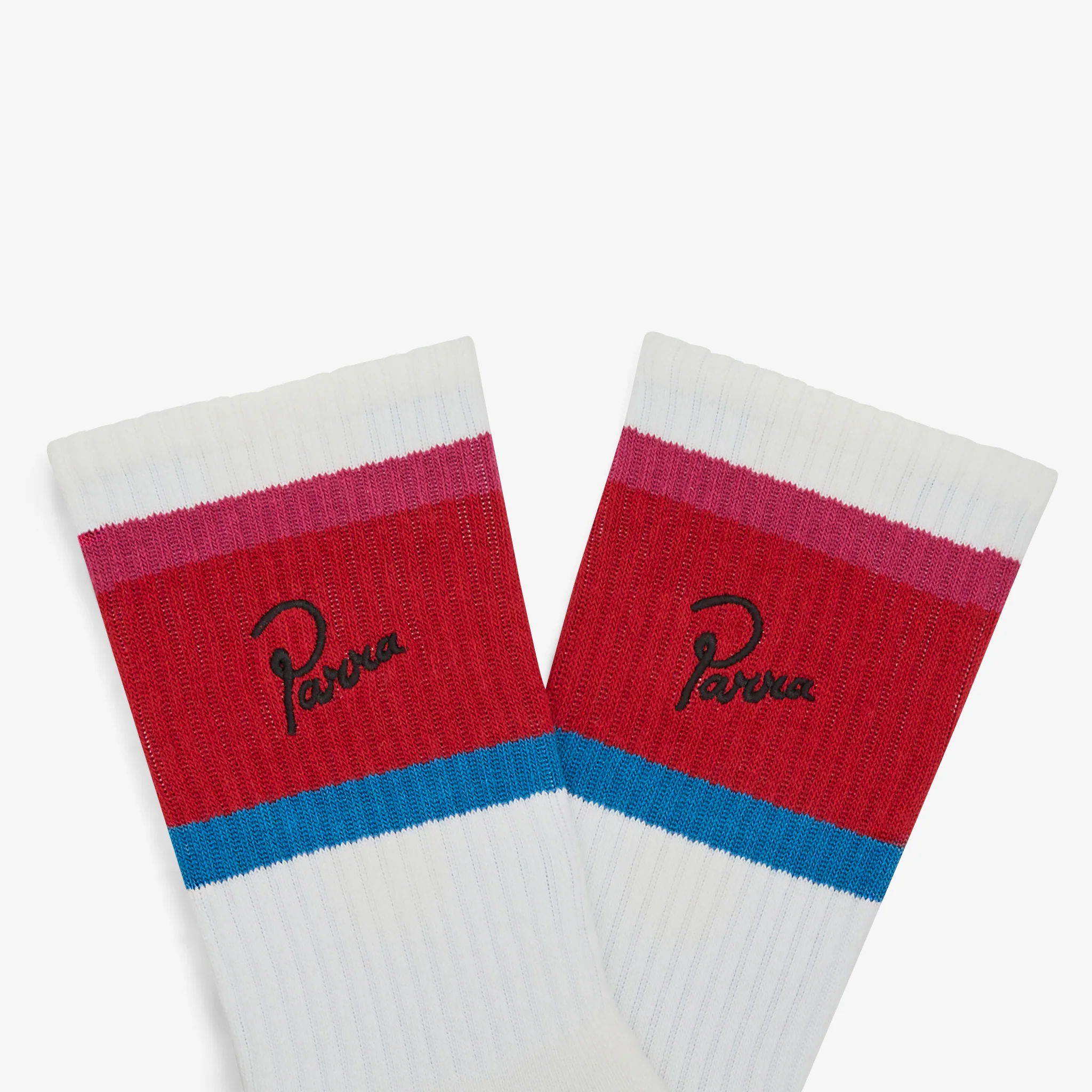 Signature Striped Crew Socks Red | Multi - Image 2